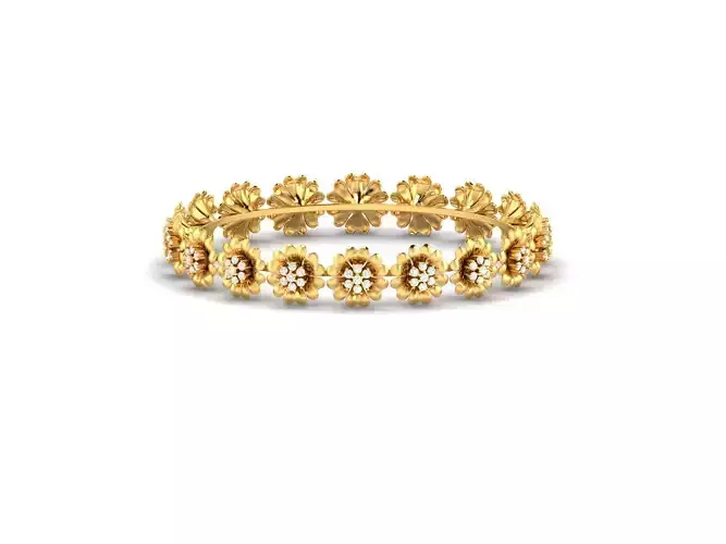 DIAMOND BANGLE BRACELET 3D print model