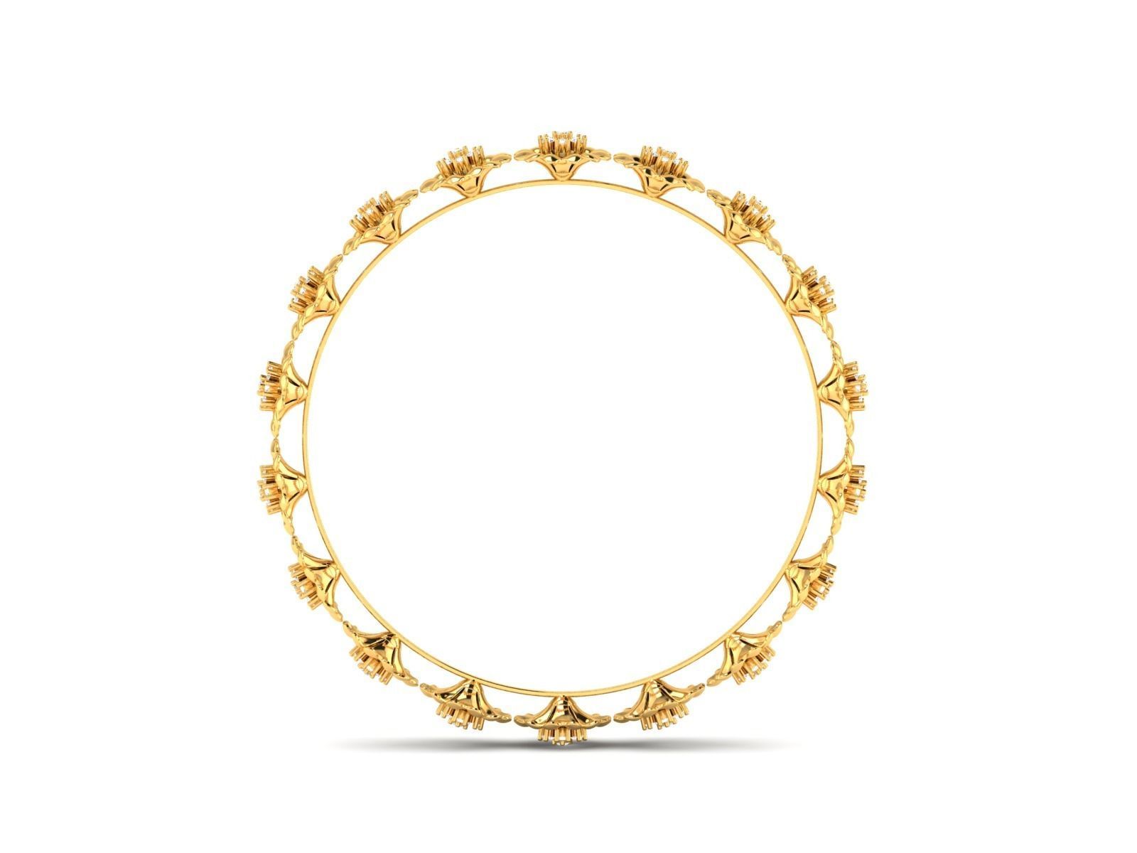 DIAMOND BANGLE BRACELET 3D print model_4