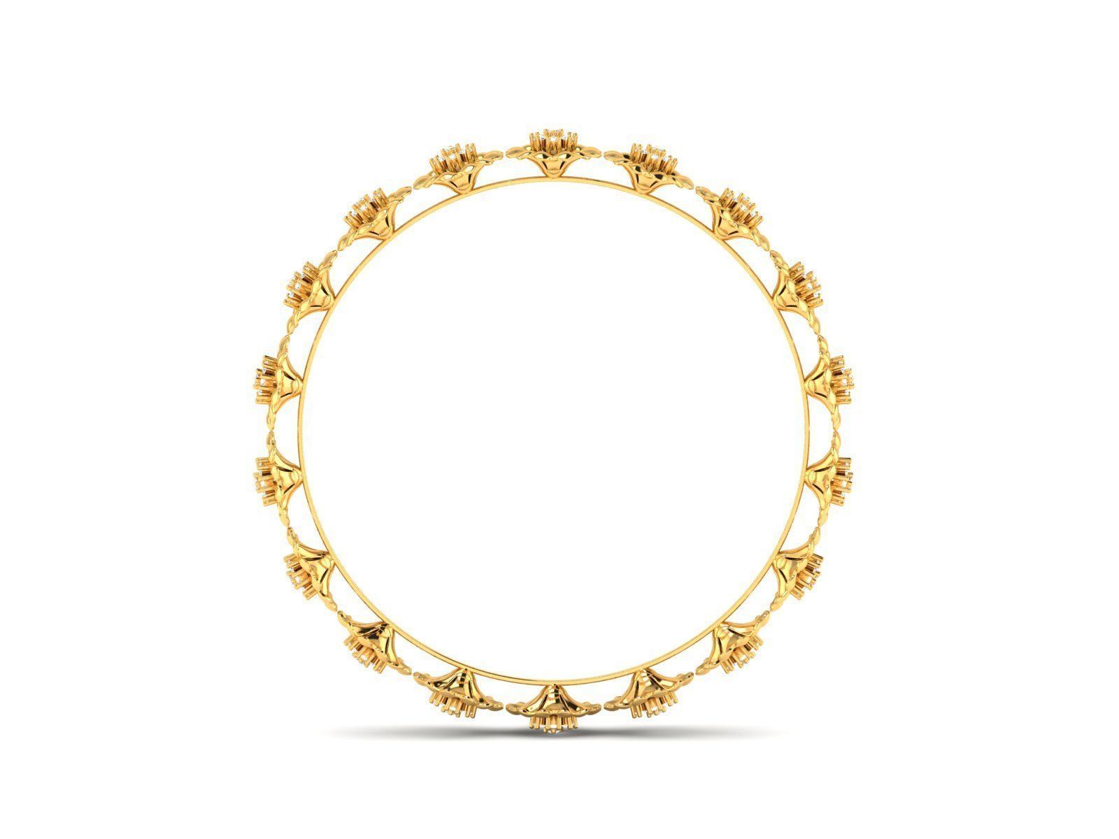 DIAMOND BANGLE BRACELET 3D print model_3