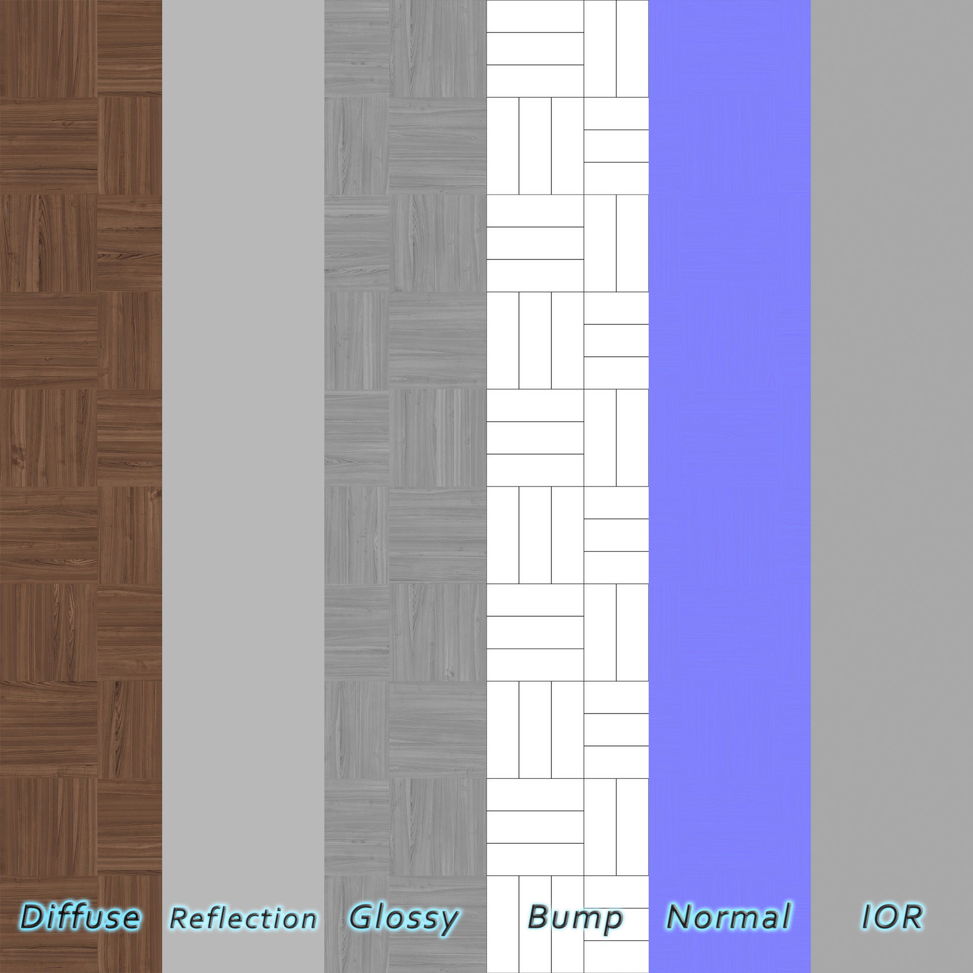 Parquet - Laminate - Wooden floor 3D model_1