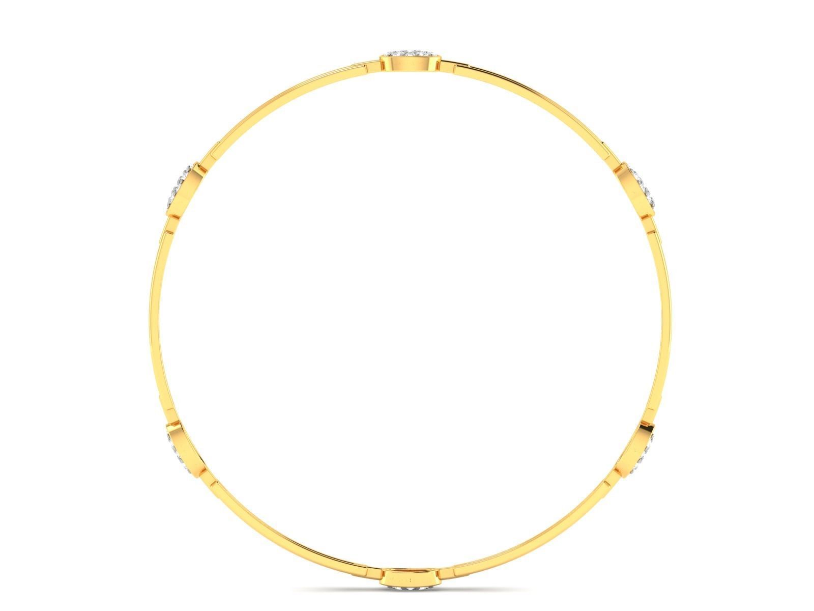 Women Bangle Bracelet 3dm render detail  3D print model_4