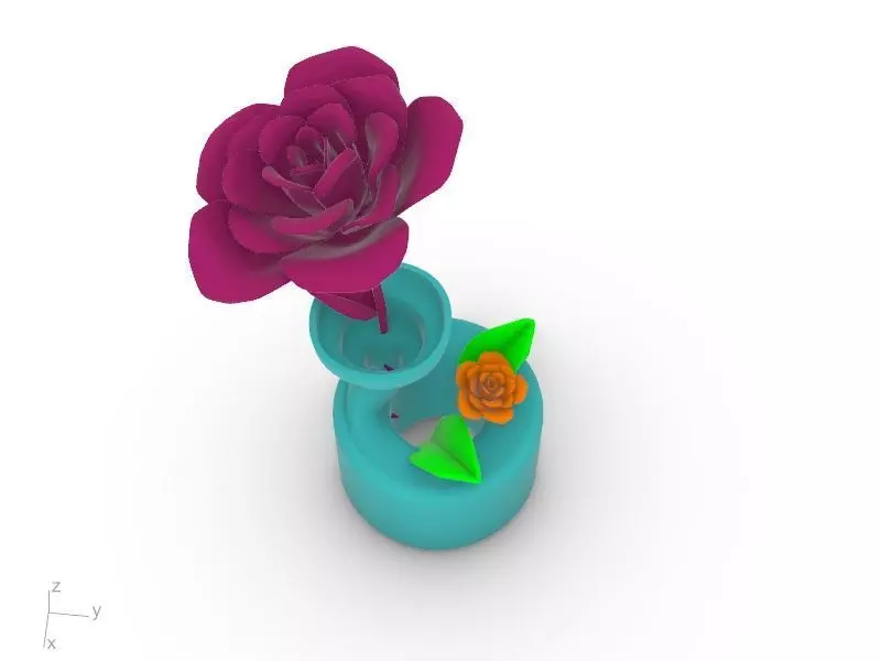 modern flower vase 3D print model