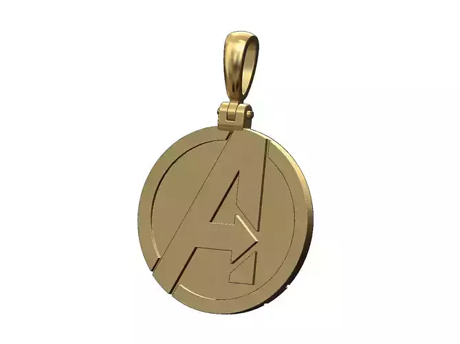 Avengers logo pendant with bail