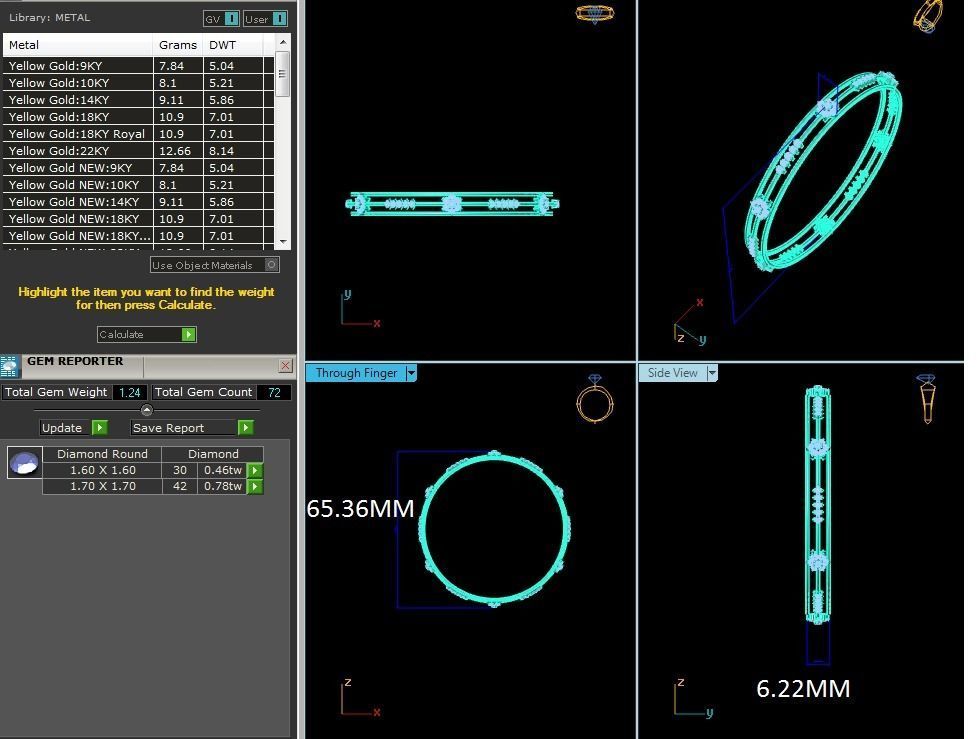 Women Bangle Bracelet 3dm render detail  3D print model_8