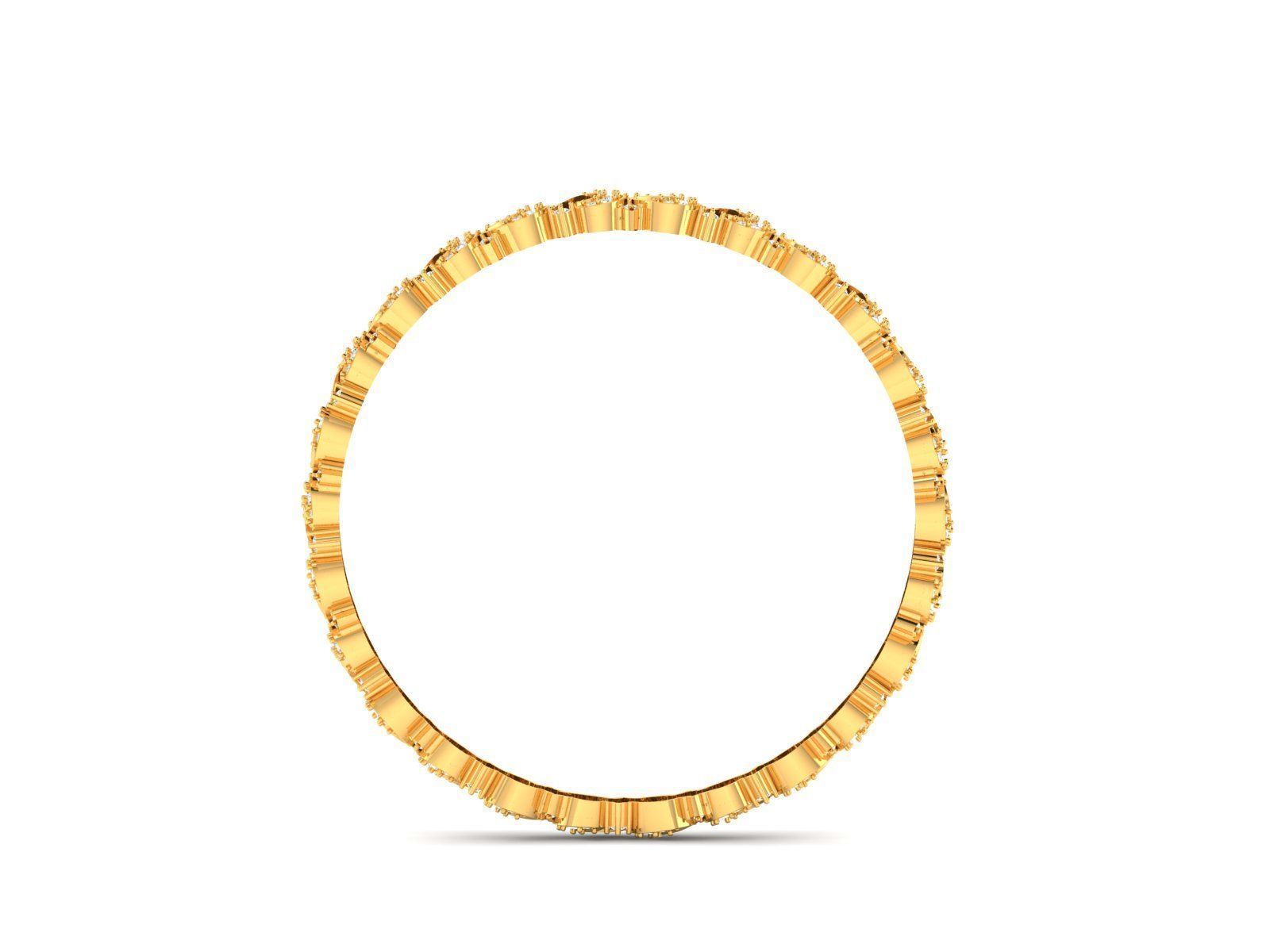 Women Bracelet Bangle 3dm STL Render Details 3D print model_3