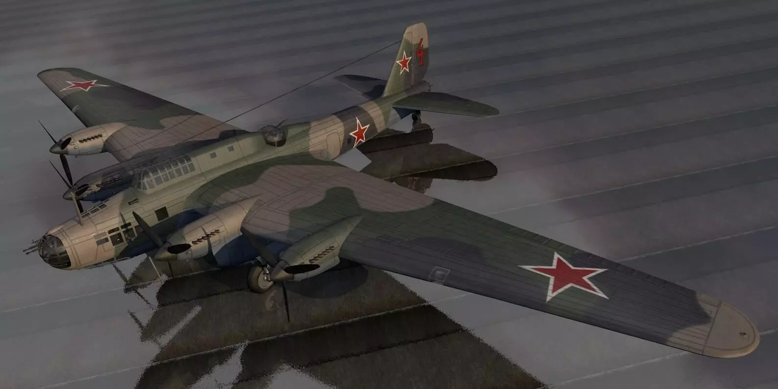 Petlyakov PE-8 - TB-7 or AN-42 3D model