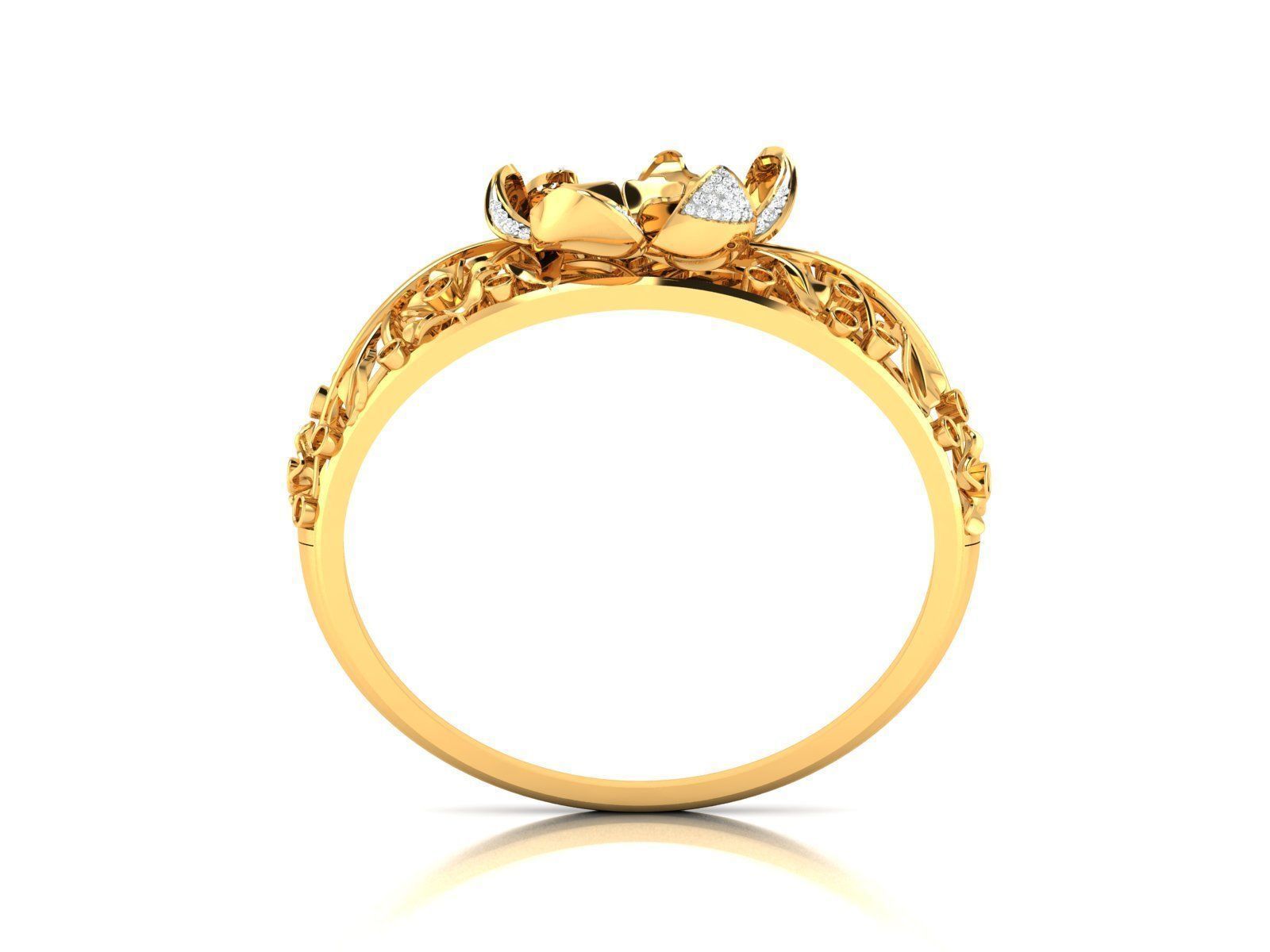 Women Bracelet 3dm STL Render Details 3D print model_3