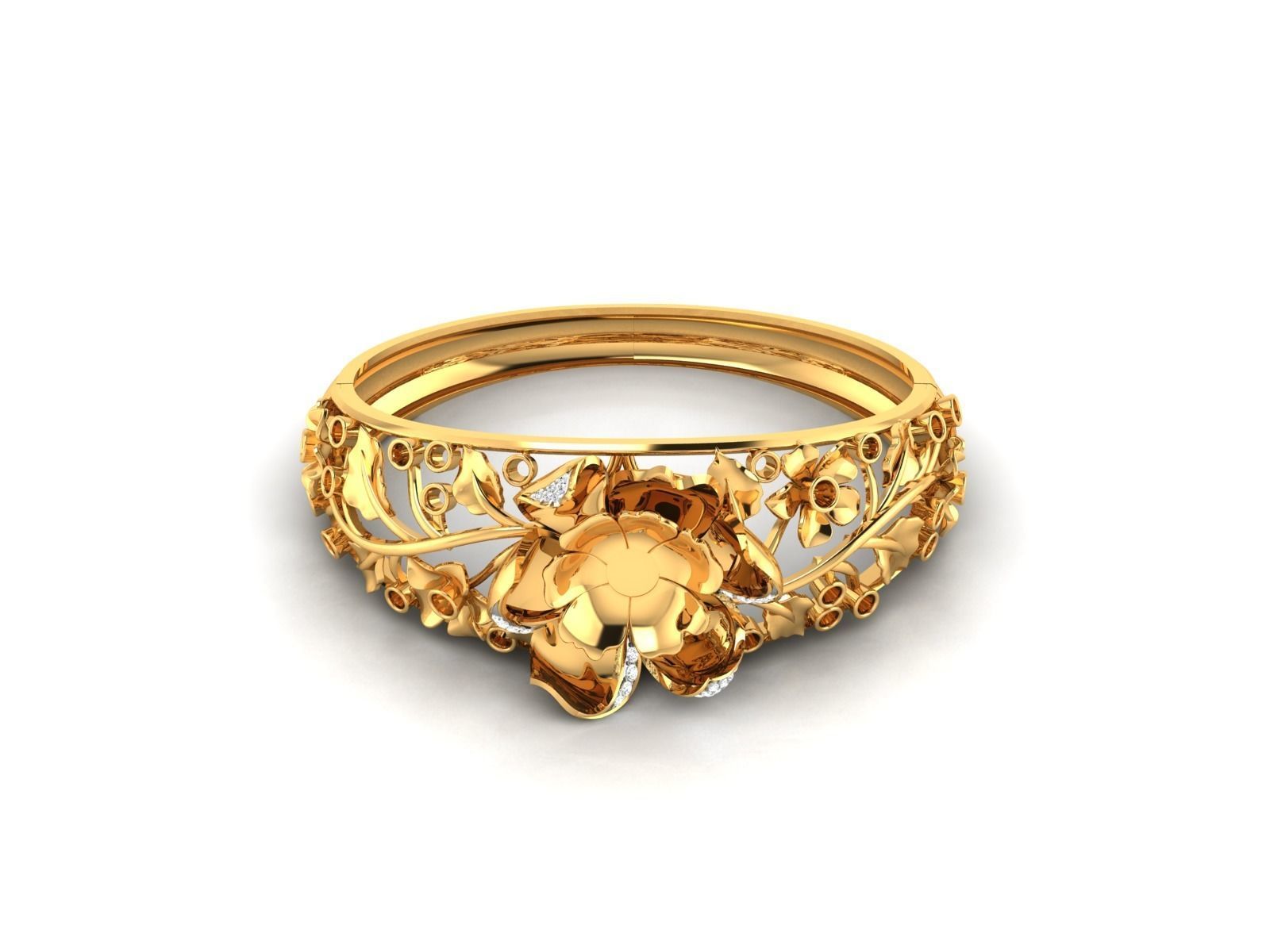 Women Bracelet 3dm STL Render Details 3D print model_7