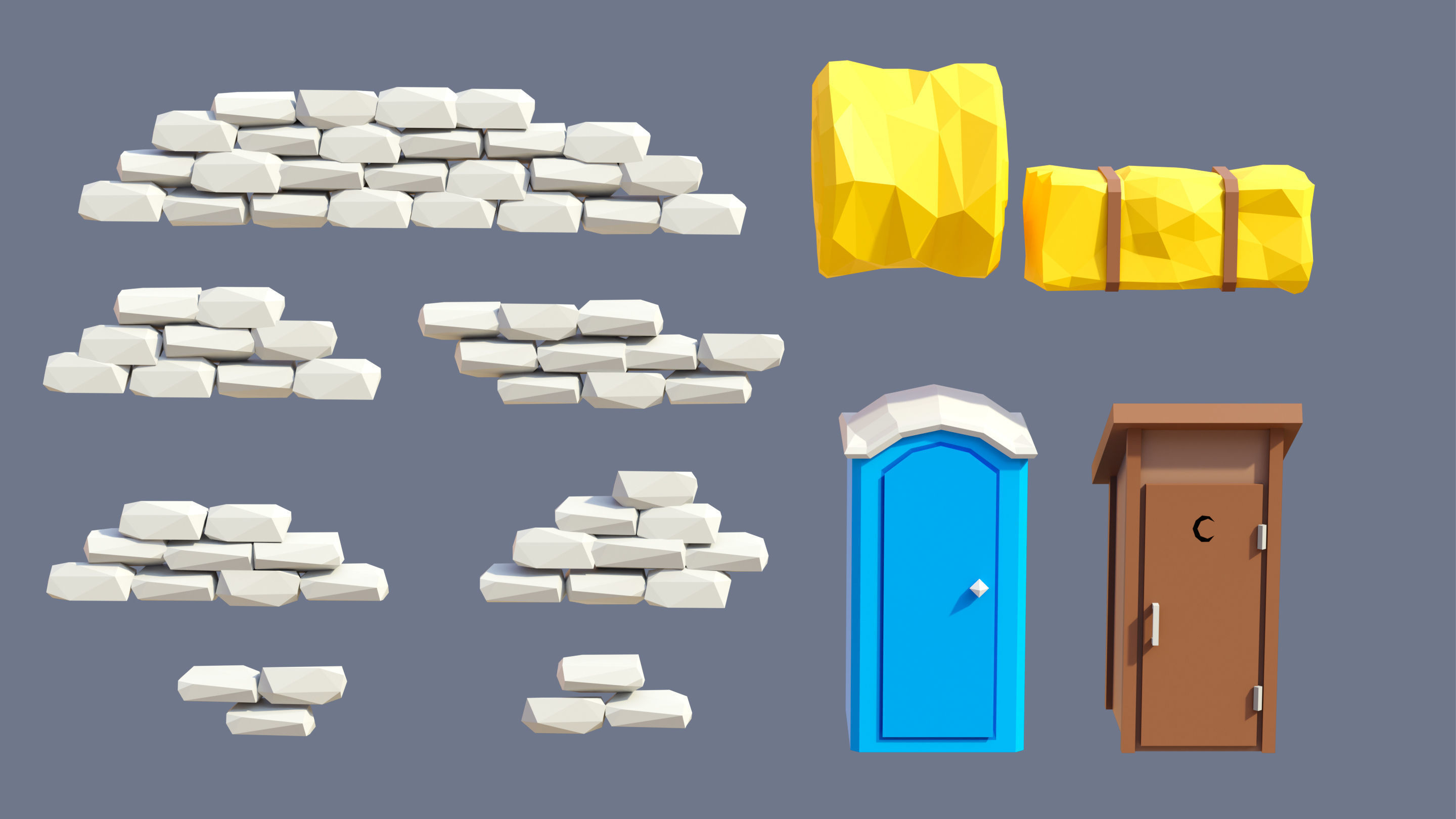 Farm 1 Low-poly 3D model_42