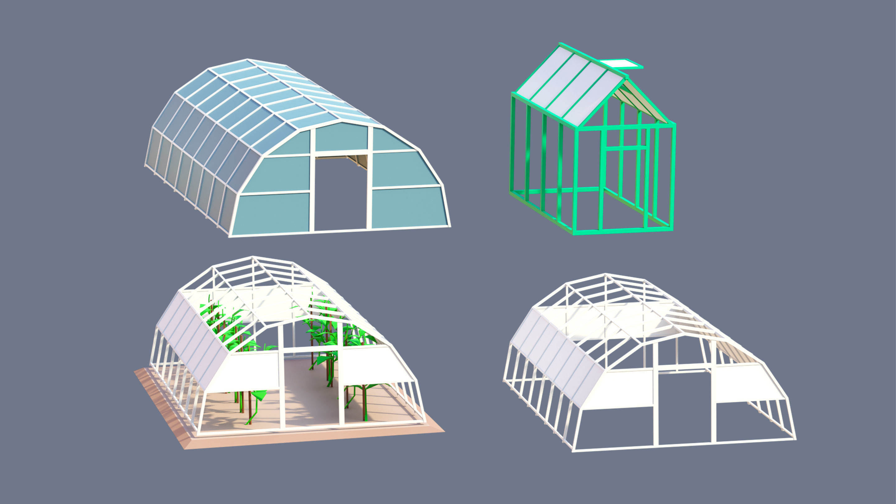 Farm 1 Low-poly 3D model_36