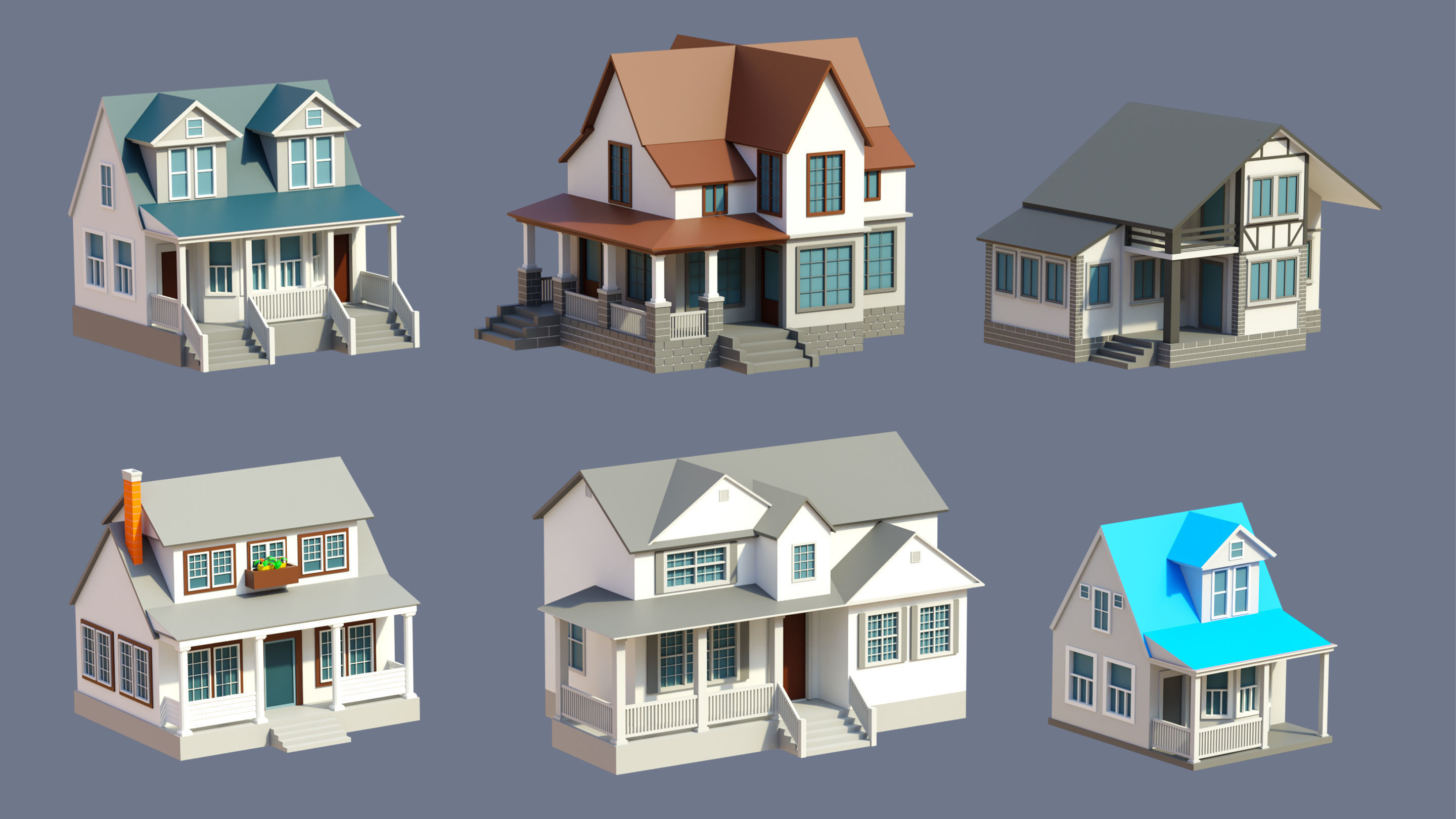 Farm 1 Low-poly 3D model_26