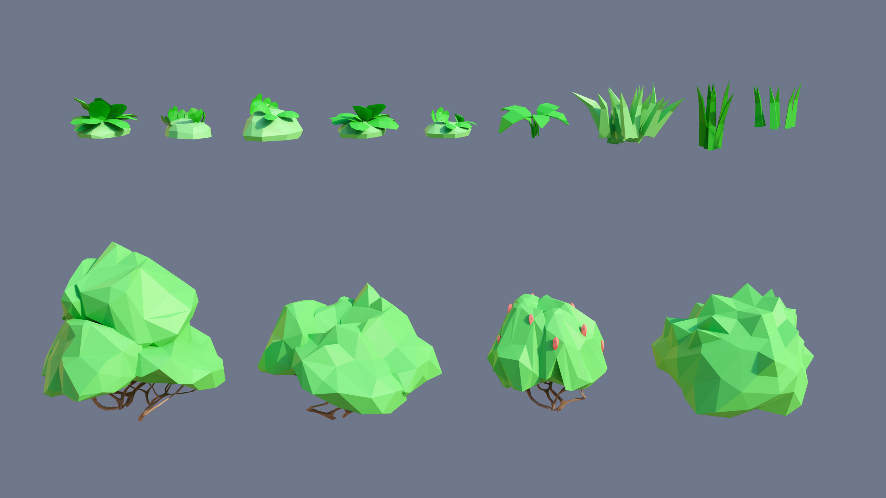 Farm 1 Low-poly 3D model_48