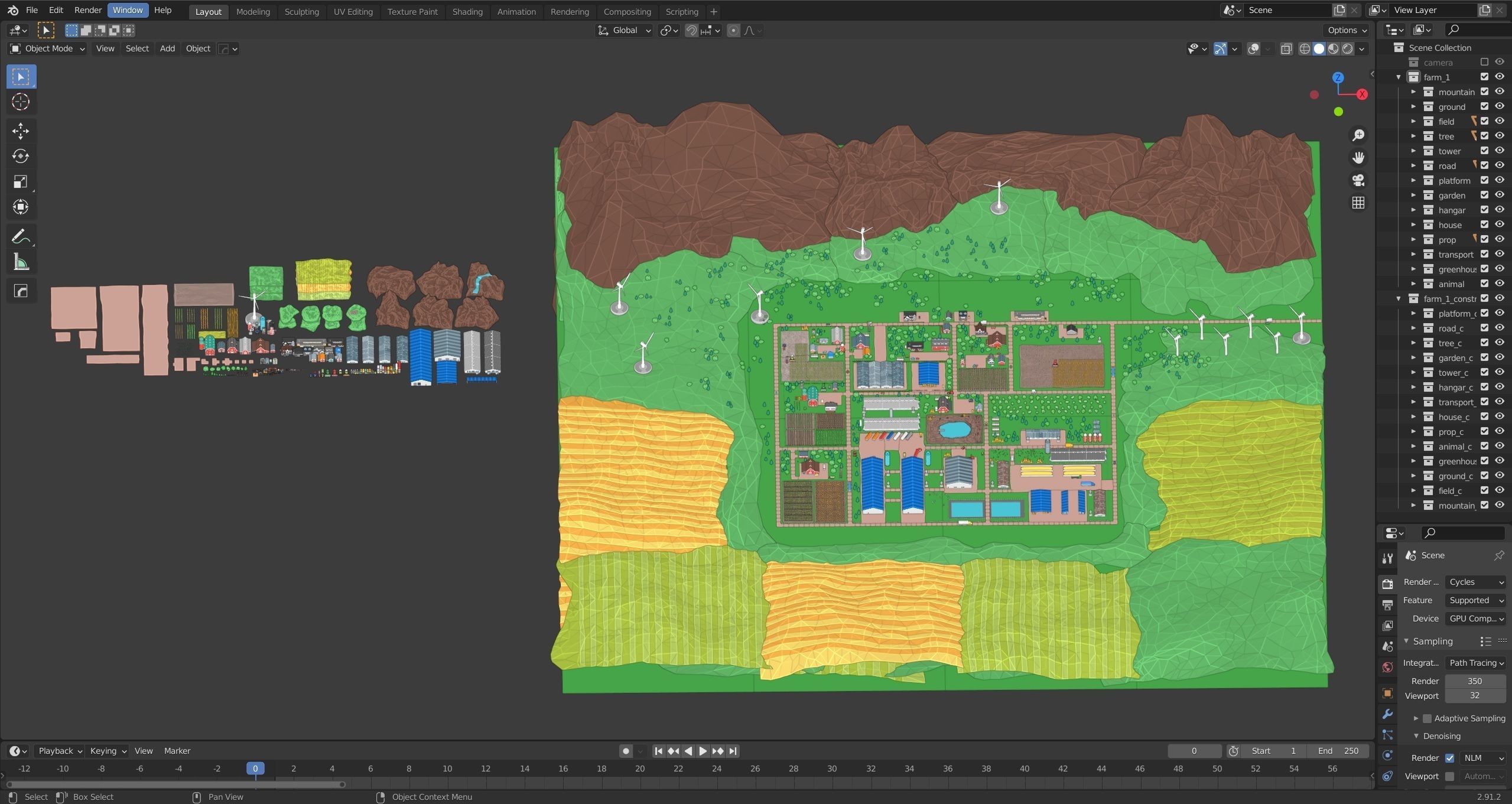 Farm 1 Low-poly 3D model_51
