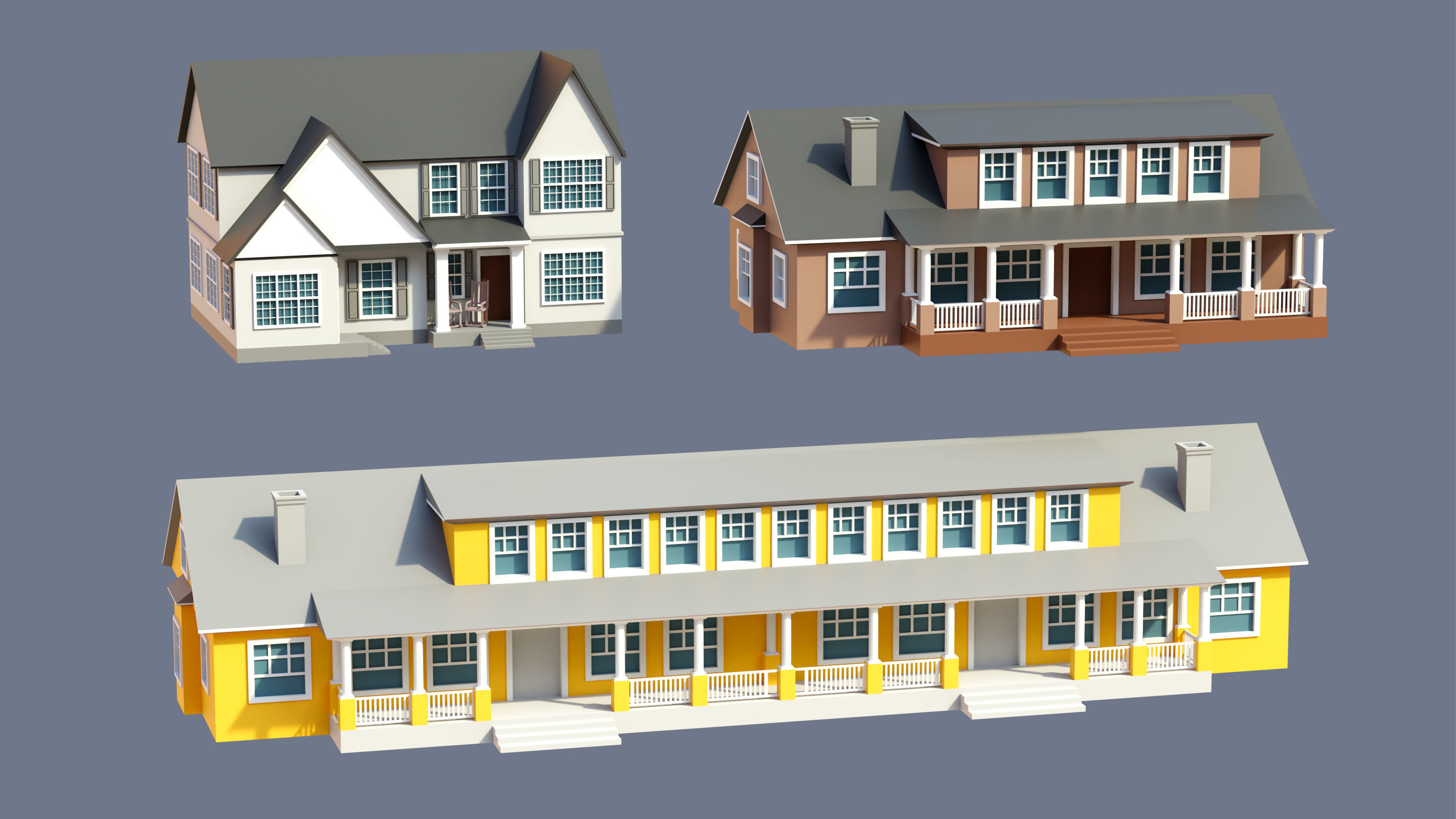 Farm 1 Low-poly 3D model_25