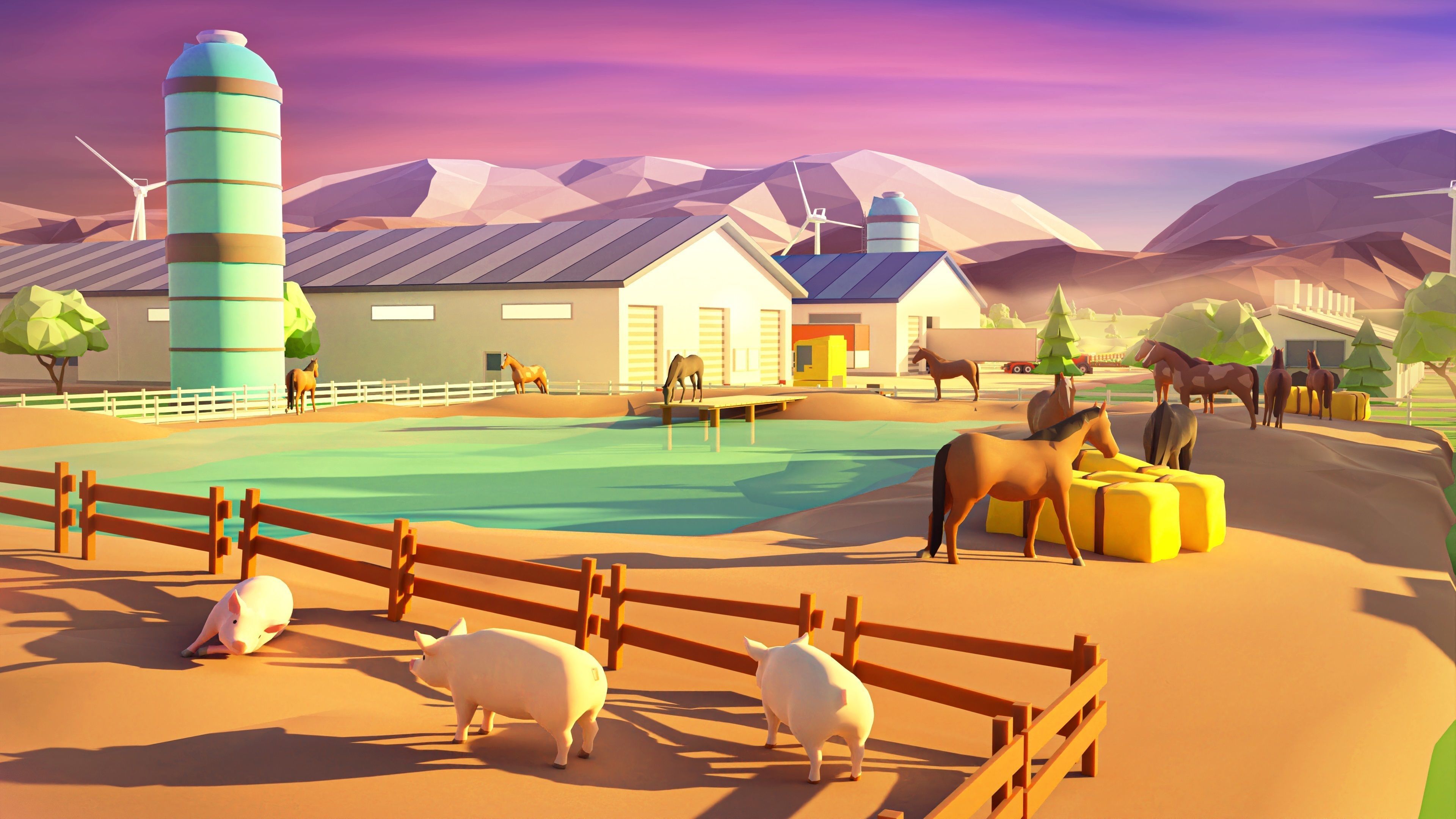 Farm 1 Low-poly 3D model_22