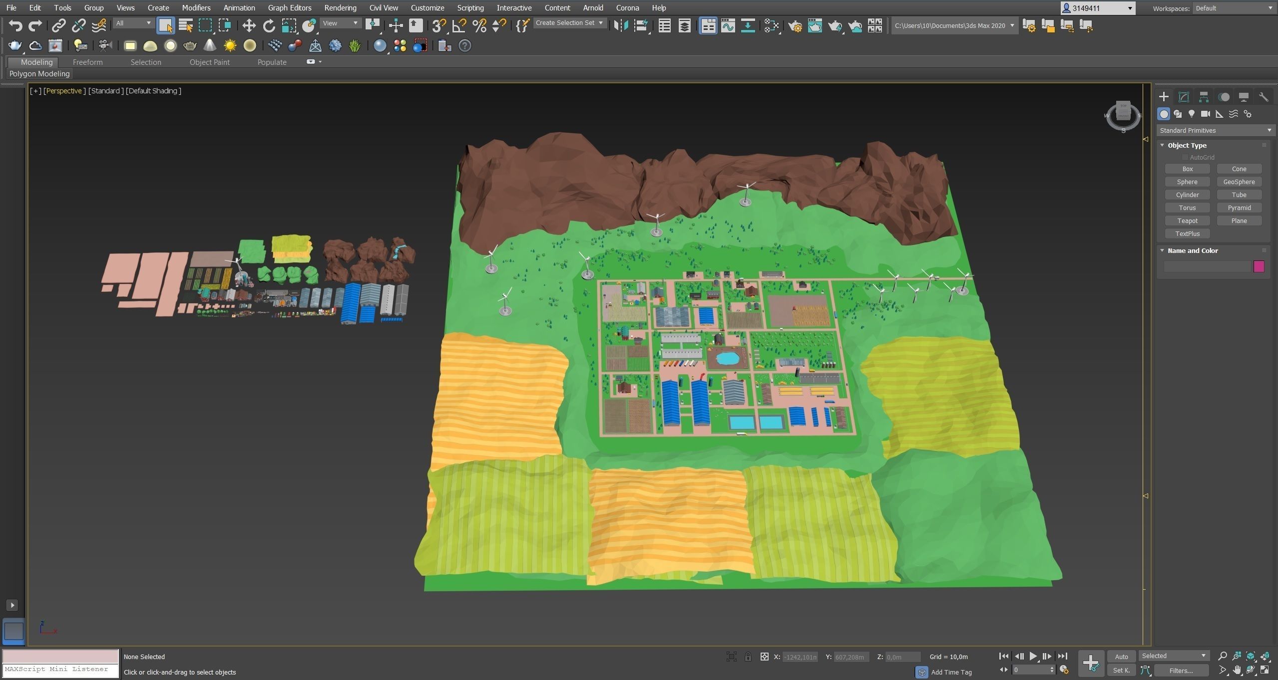 Farm 1 Low-poly 3D model_52