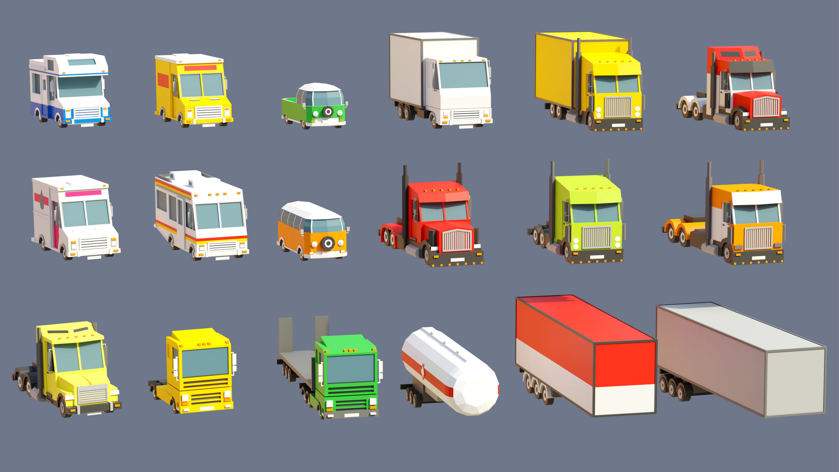 Farm 1 Low-poly 3D model_33