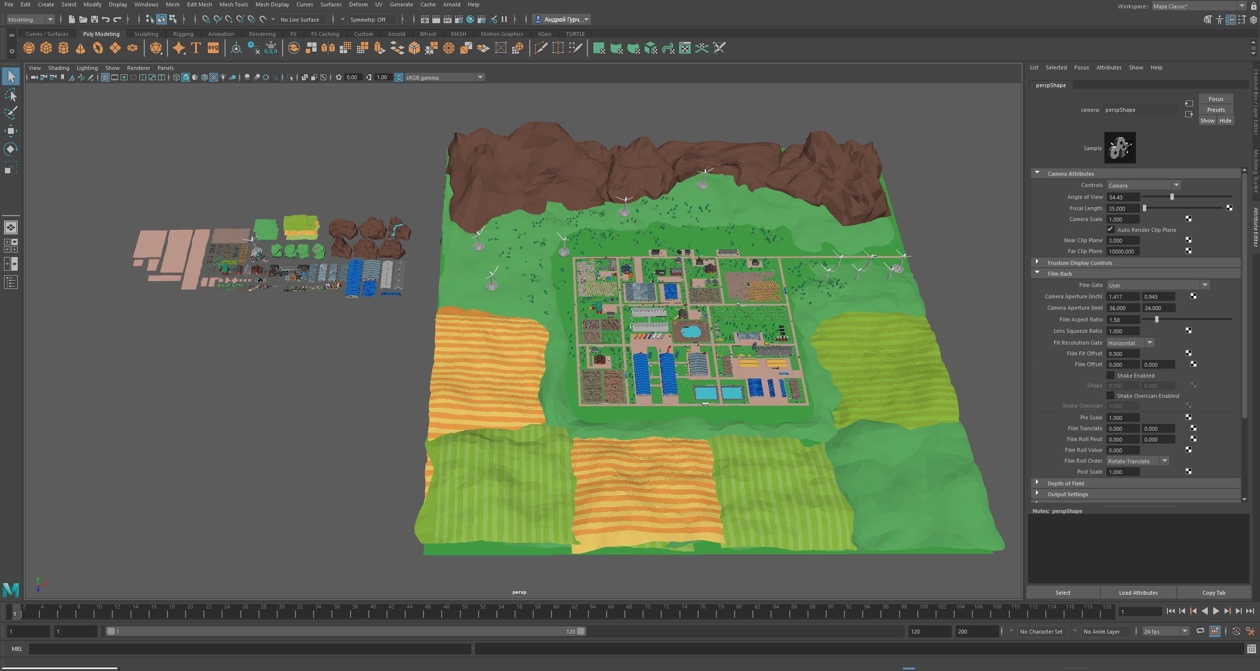 Farm 1 Low-poly 3D model_53