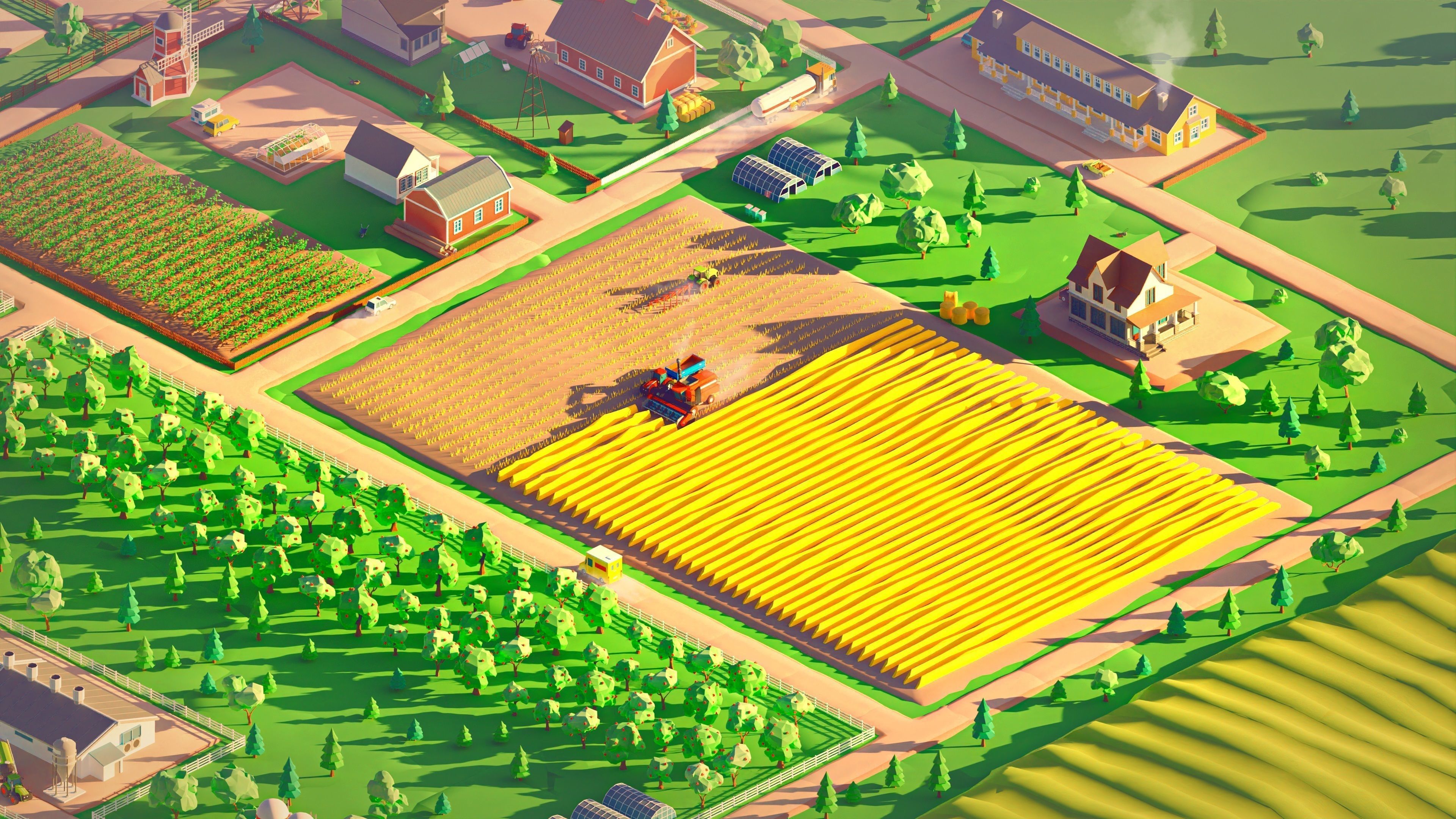 Farm 1 Low-poly 3D model_13