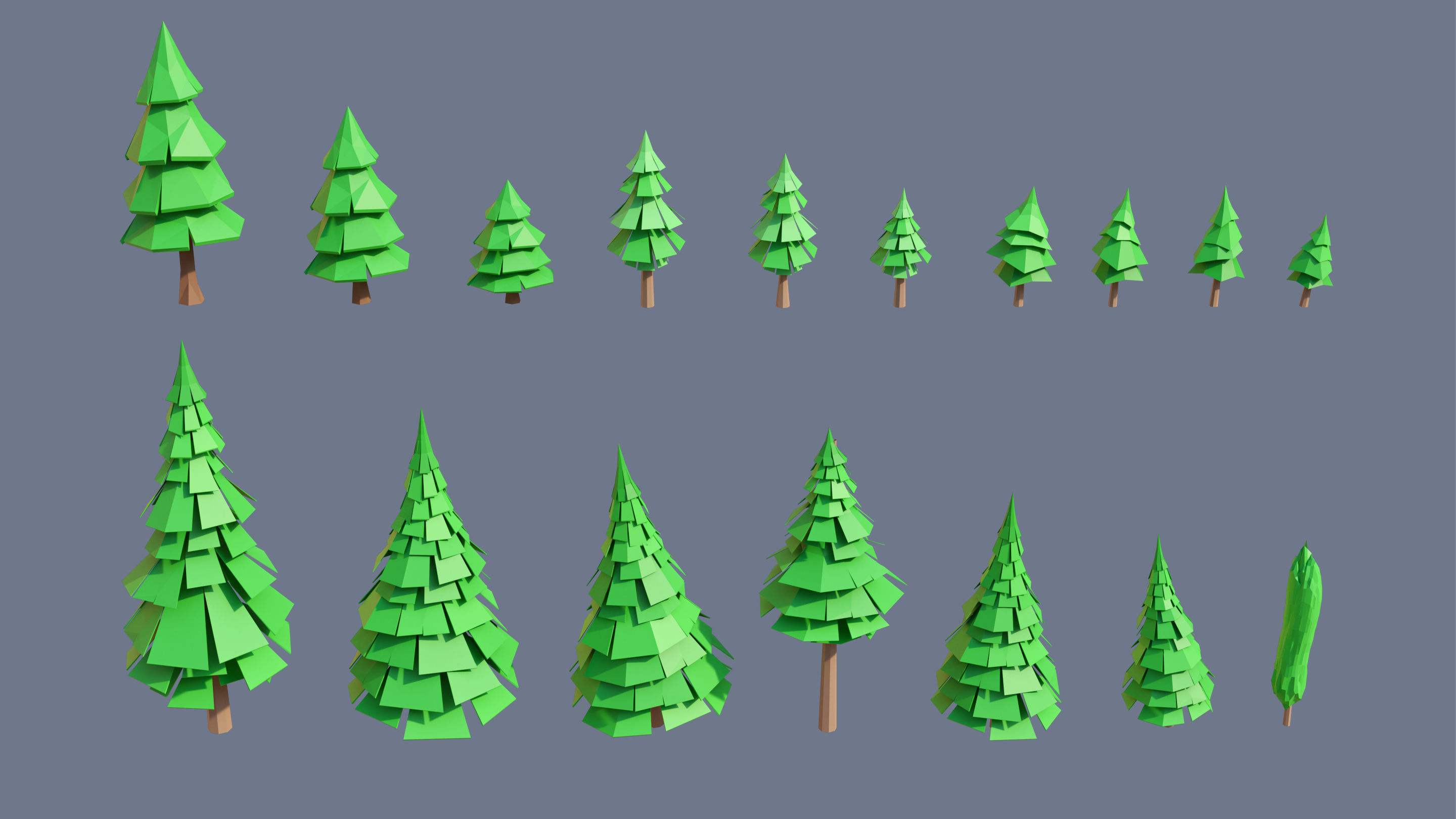 Farm 1 Low-poly 3D model_46