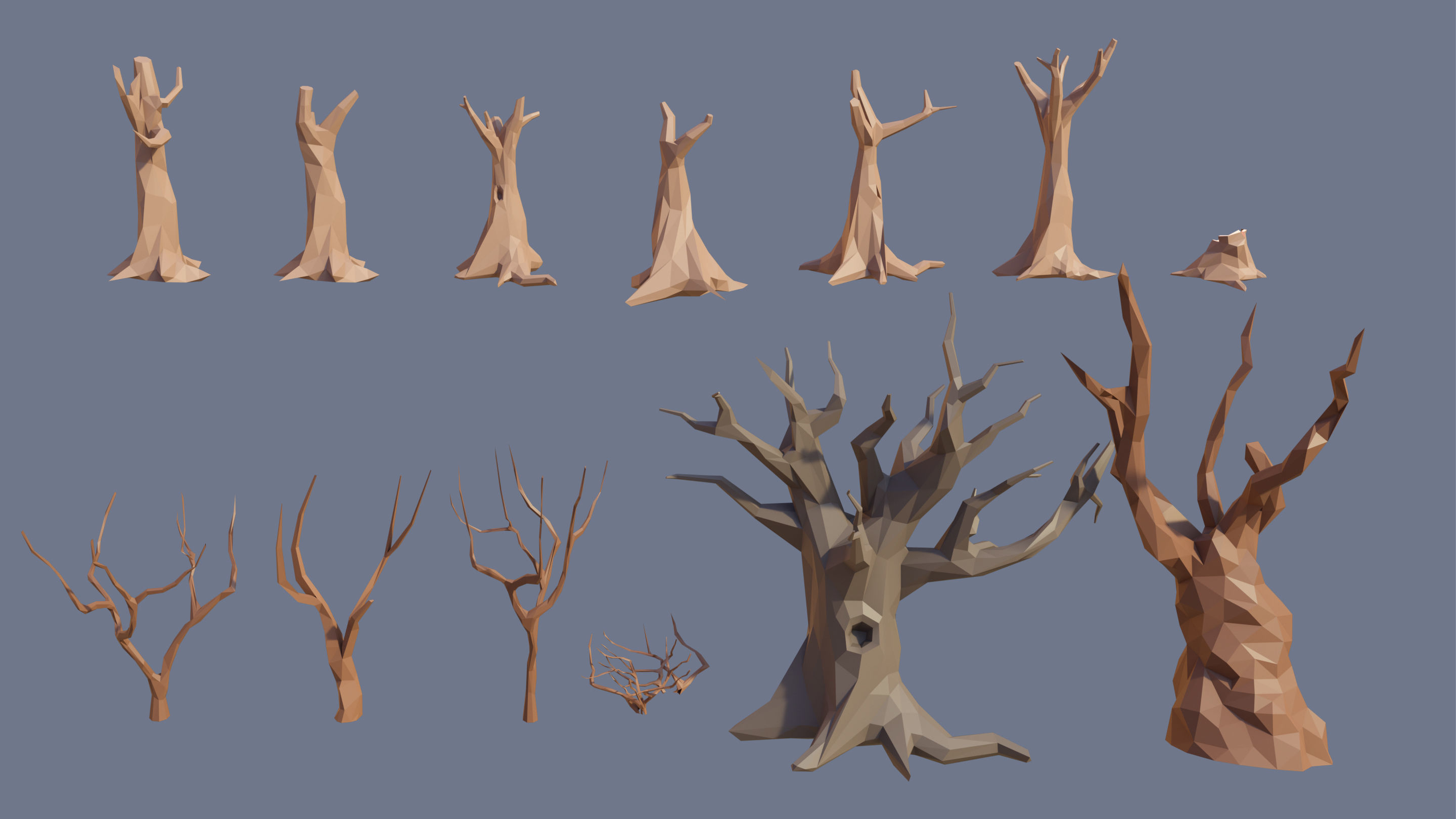 Farm 1 Low-poly 3D model_49