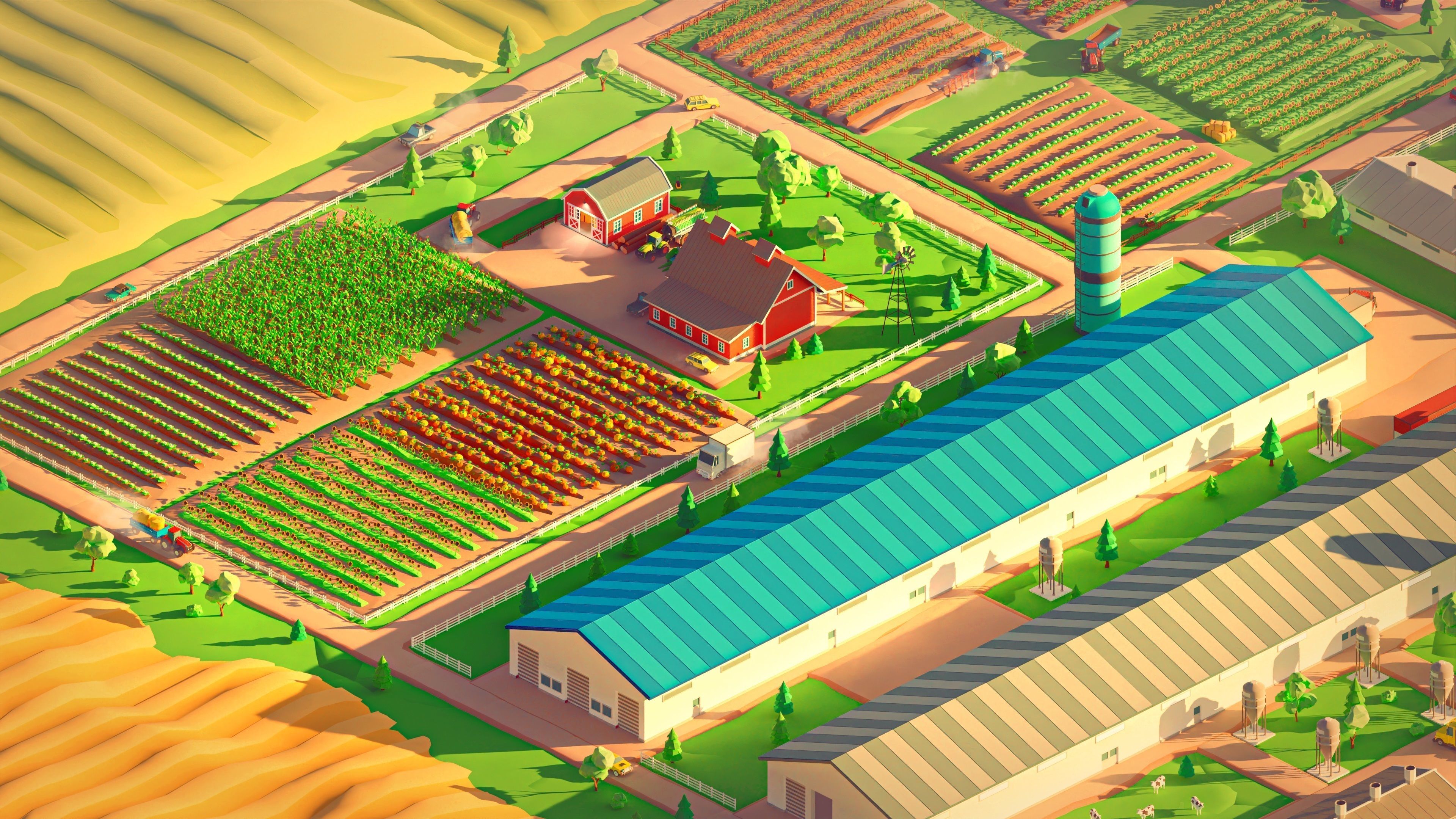 Farm 1 Low-poly 3D model_15