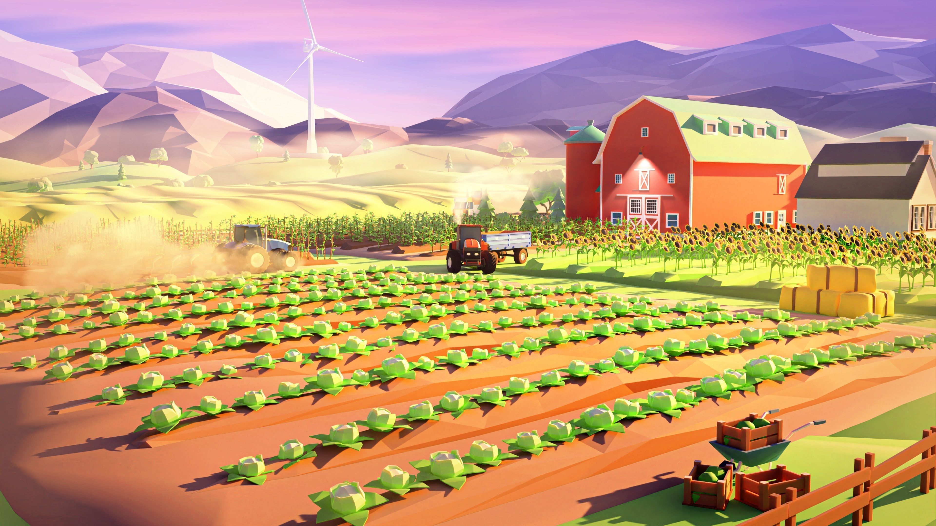 Farm 1 Low-poly 3D model_11