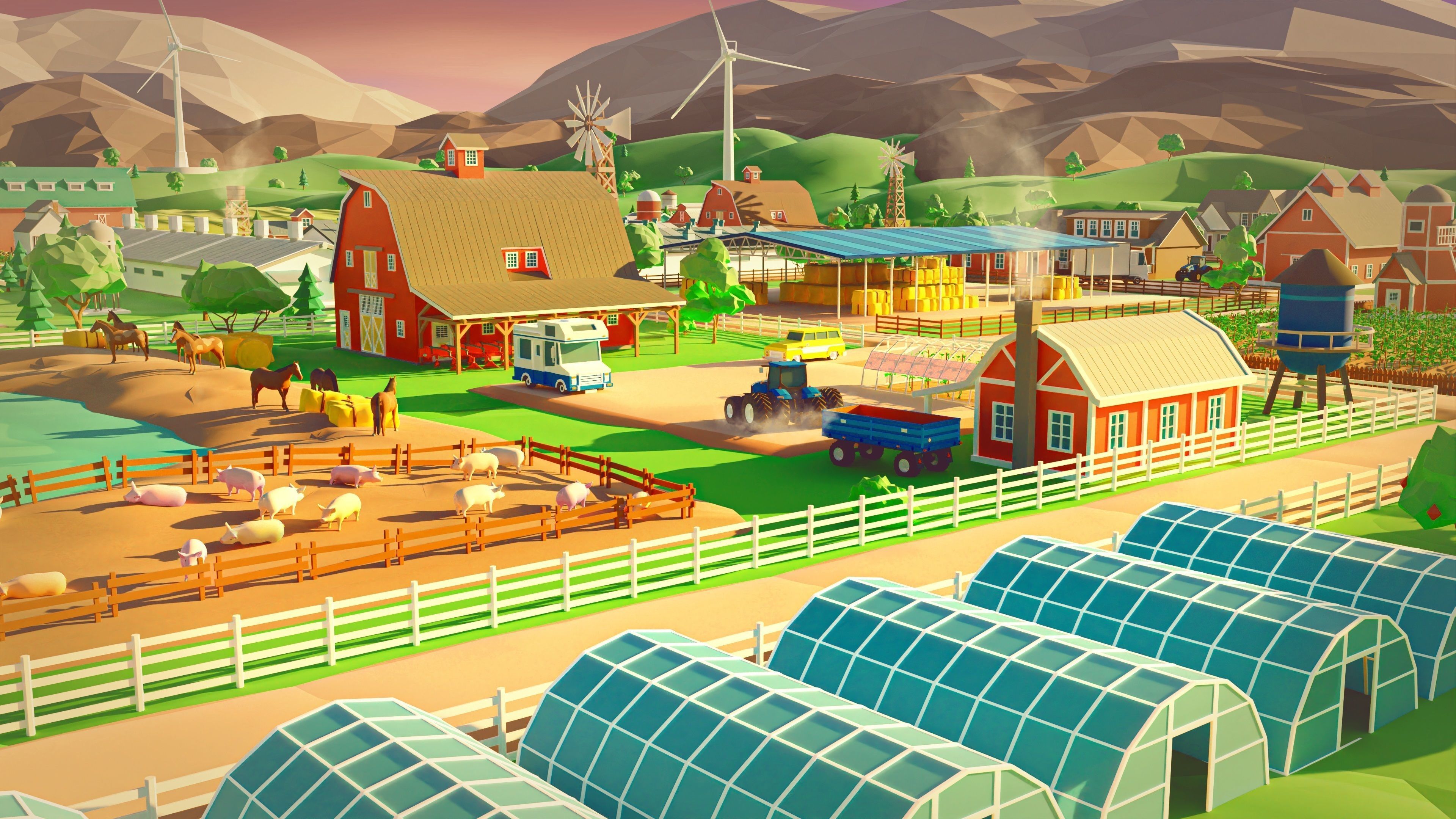 Farm 1 Low-poly 3D model_21