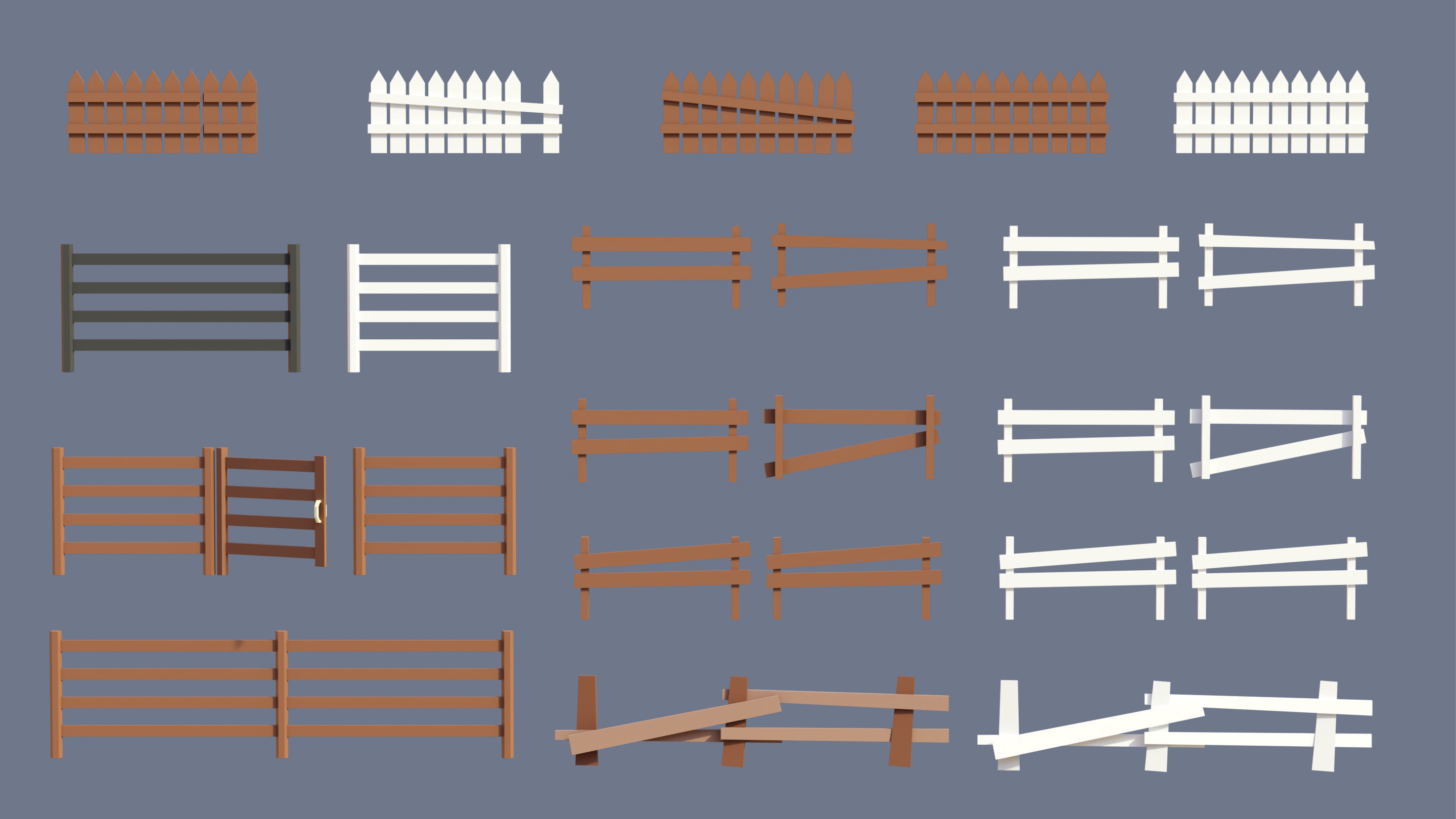 Farm 1 Low-poly 3D model_41