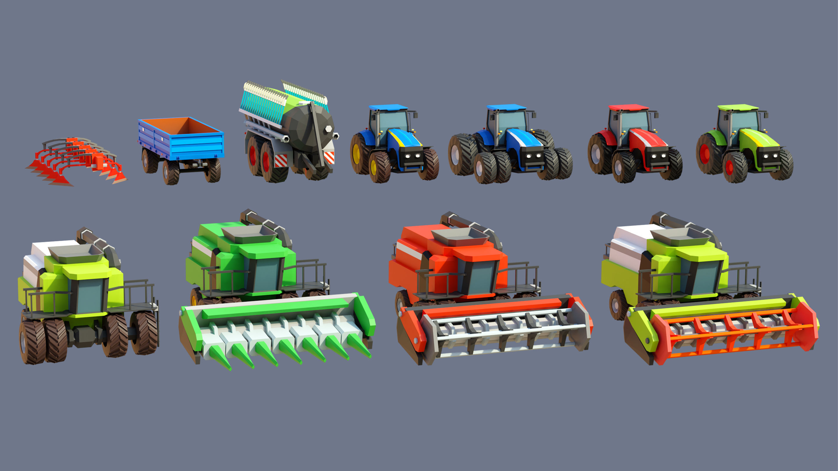 Farm 1 Low-poly 3D model_31