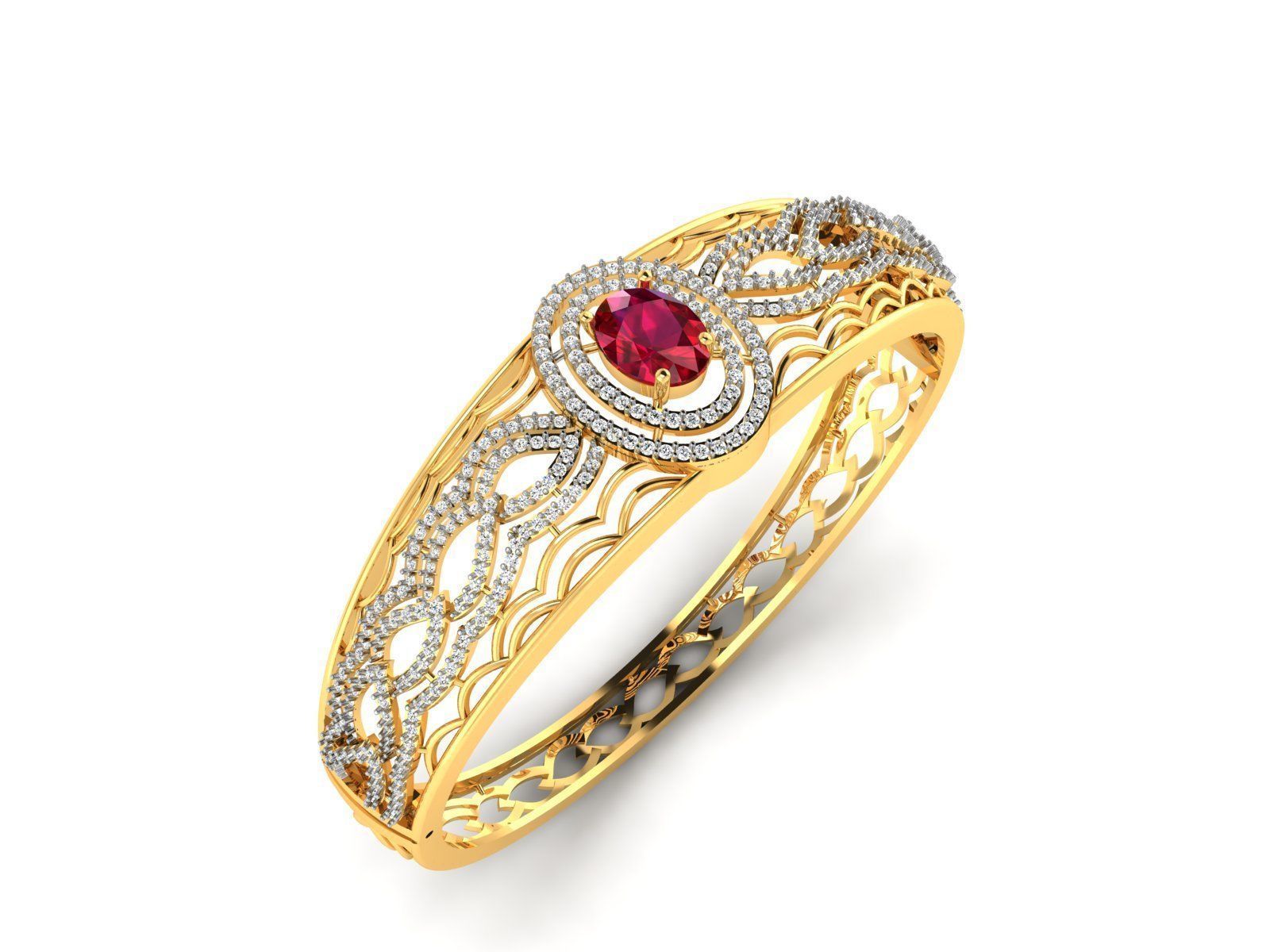 Women Bracelet 3dm STL Render Details 3D print model_1