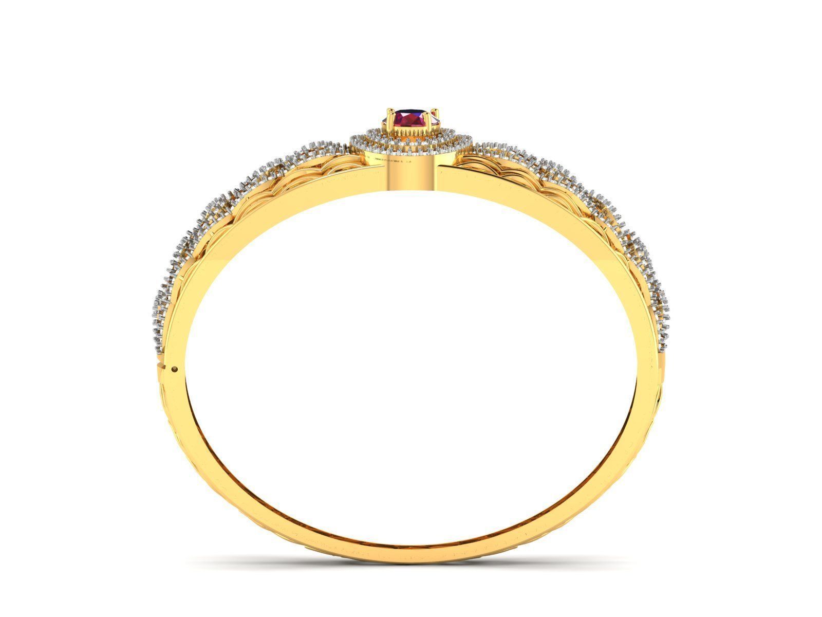 Women Bracelet 3dm STL Render Details 3D print model_3