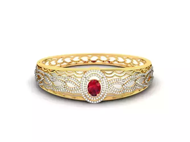 Women Bracelet 3dm STL Render Details 3D print model