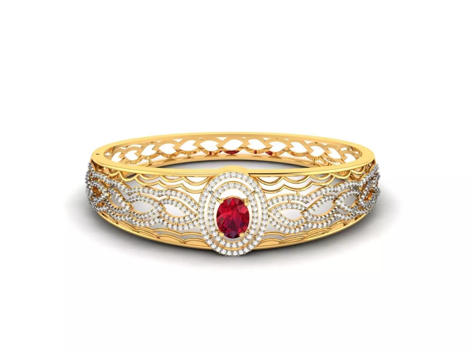 Women Bracelet 3dm STL Render Details 3D print model_0