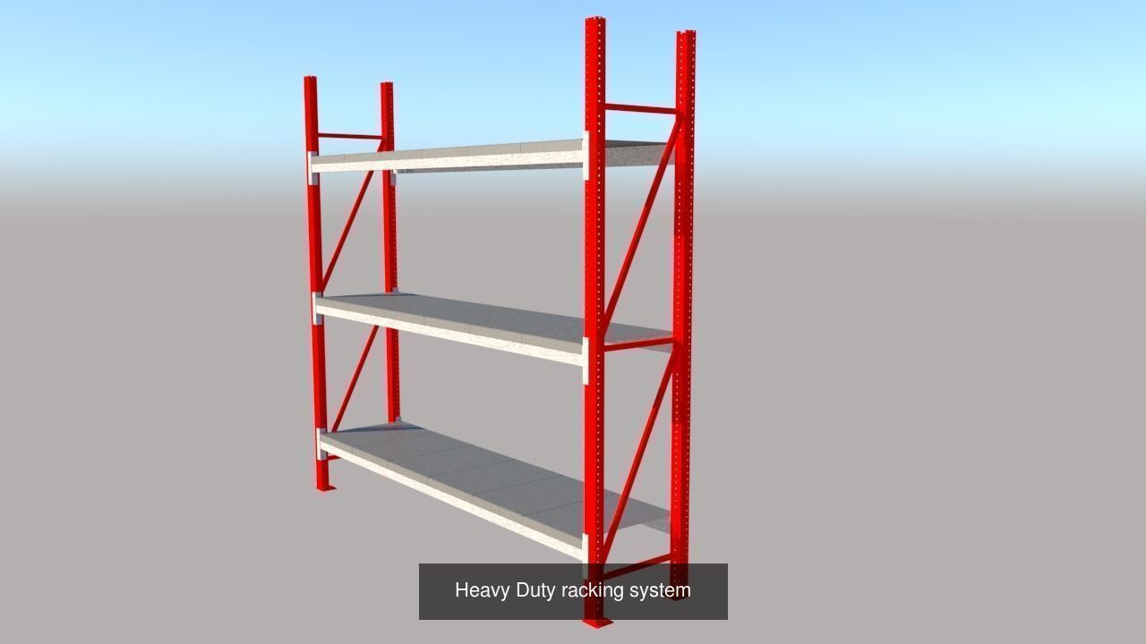 warehouse racking systems 3D Model Collection_4