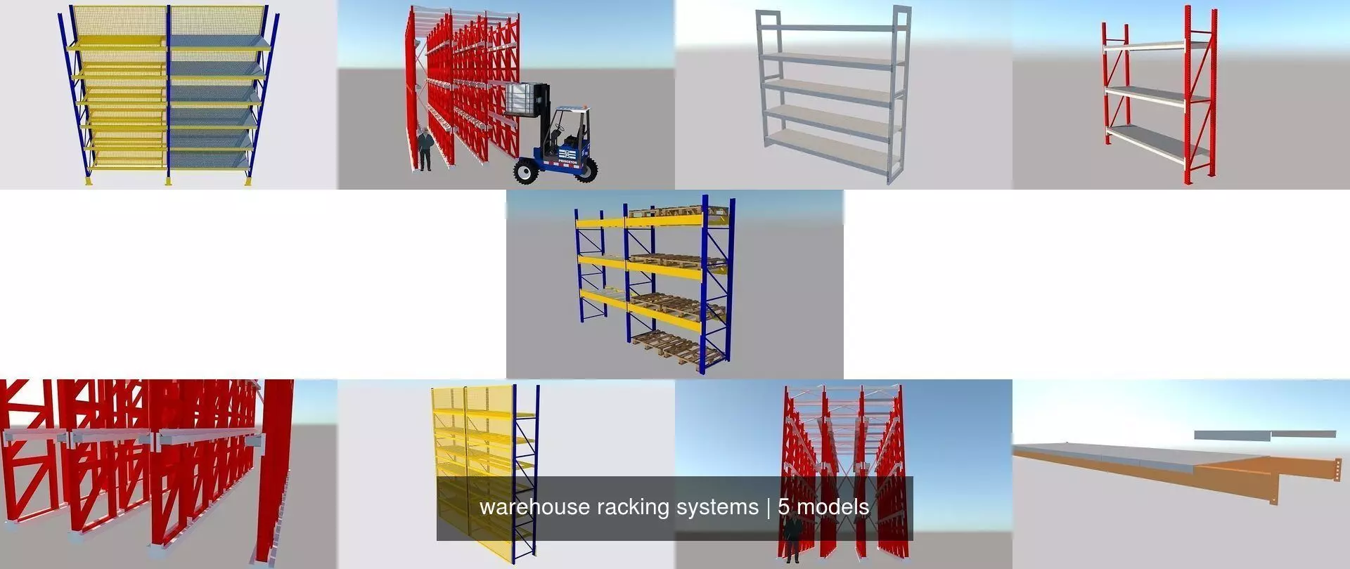 warehouse racking systems 3D Model Collection_0
