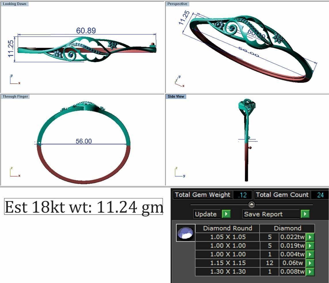 Women Bracelet 3dm STL Render Details 3D print model_8