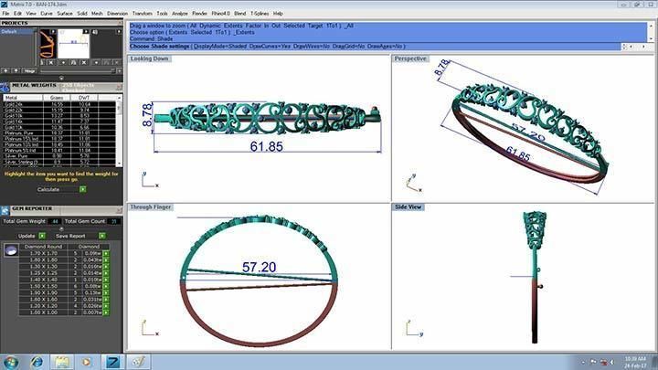 Women Bracelet 3dm STL Render Details 3D print model_8
