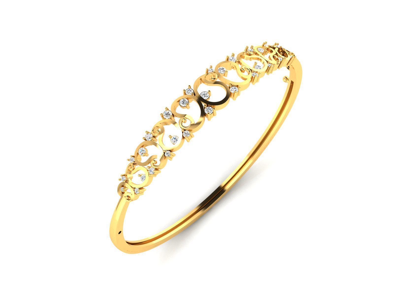 Women Bracelet 3dm STL Render Details 3D print model_1