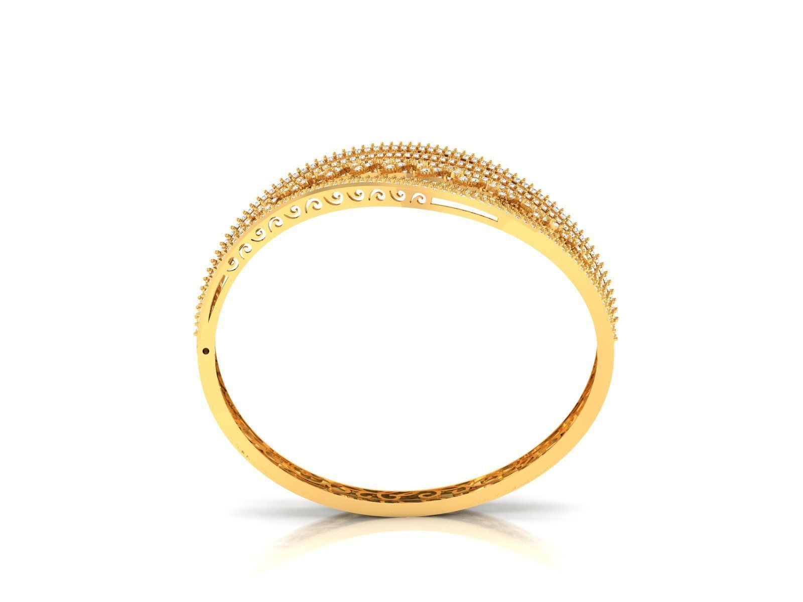 Women Bracelet 3dm STL Render Details 3D print model_3