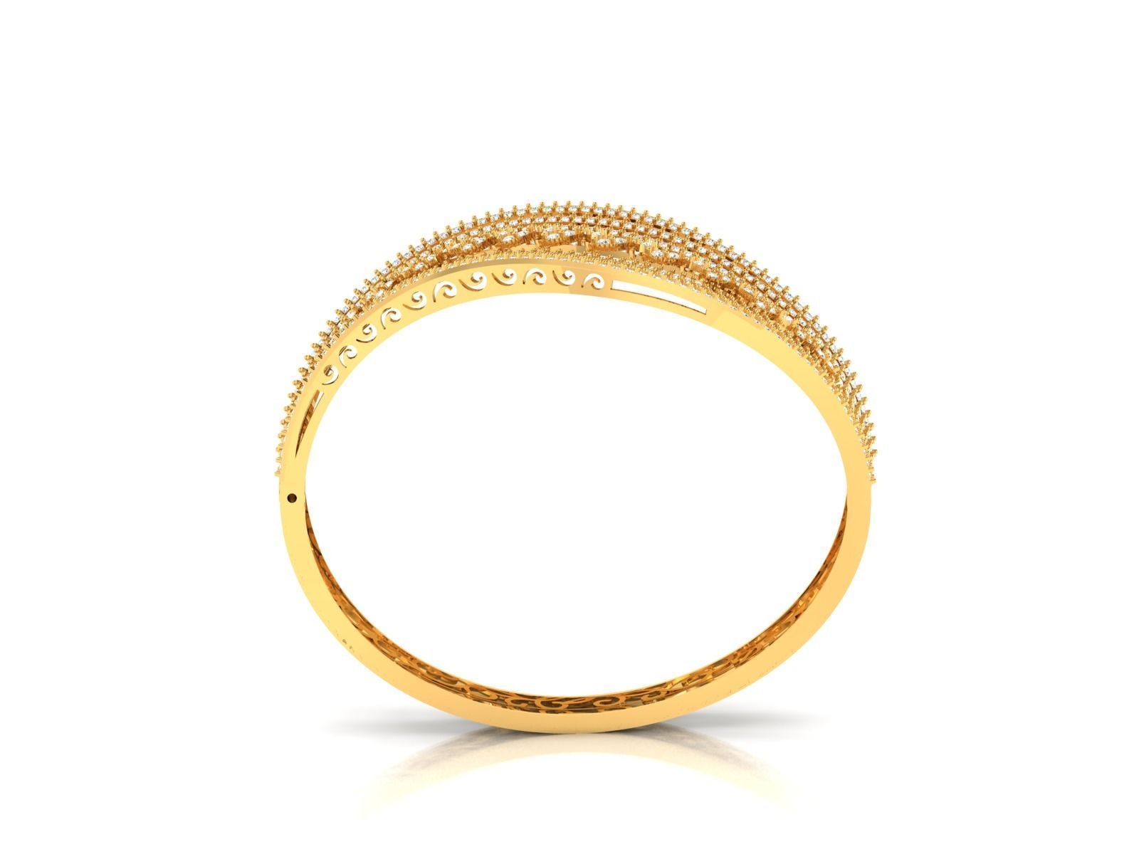 Women Bracelet 3dm STL Render Details 3D print model_4