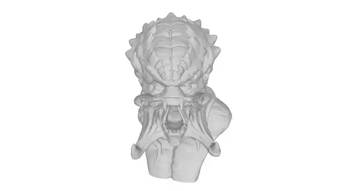 Predator 3D model head with spikes