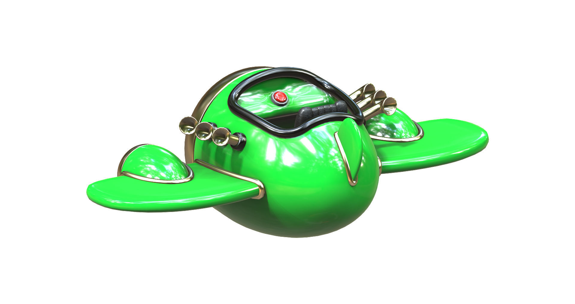 Airplane Stylized 3d model Low-poly 3D model_9