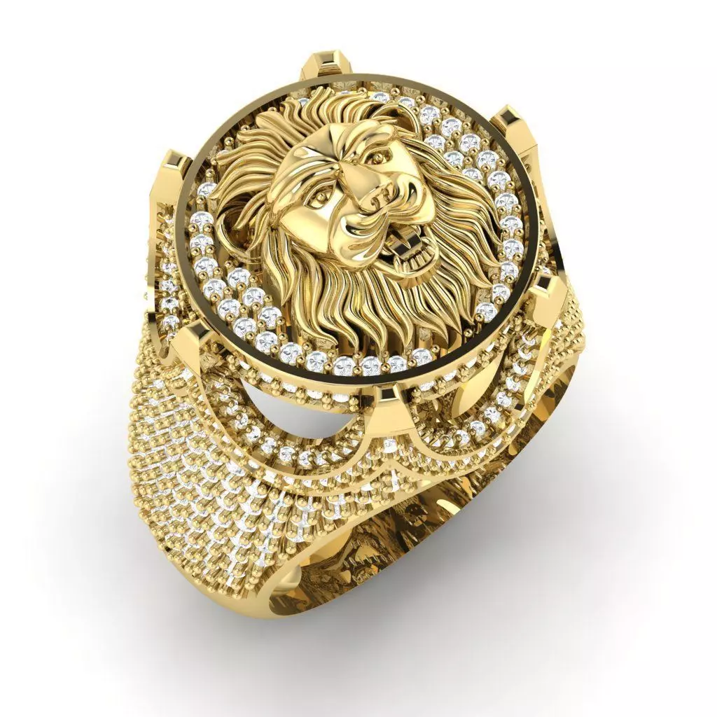 lion ring 3D model_0