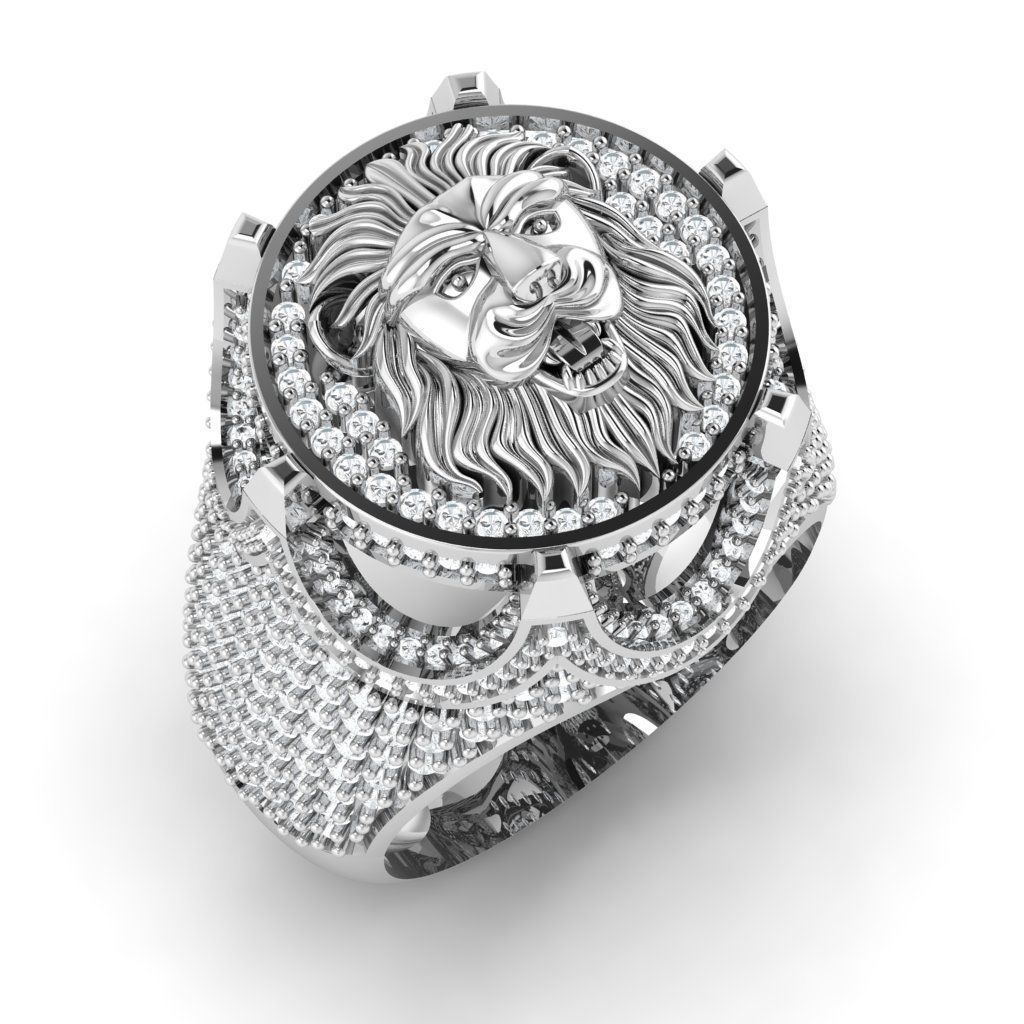 lion ring 3D model_1