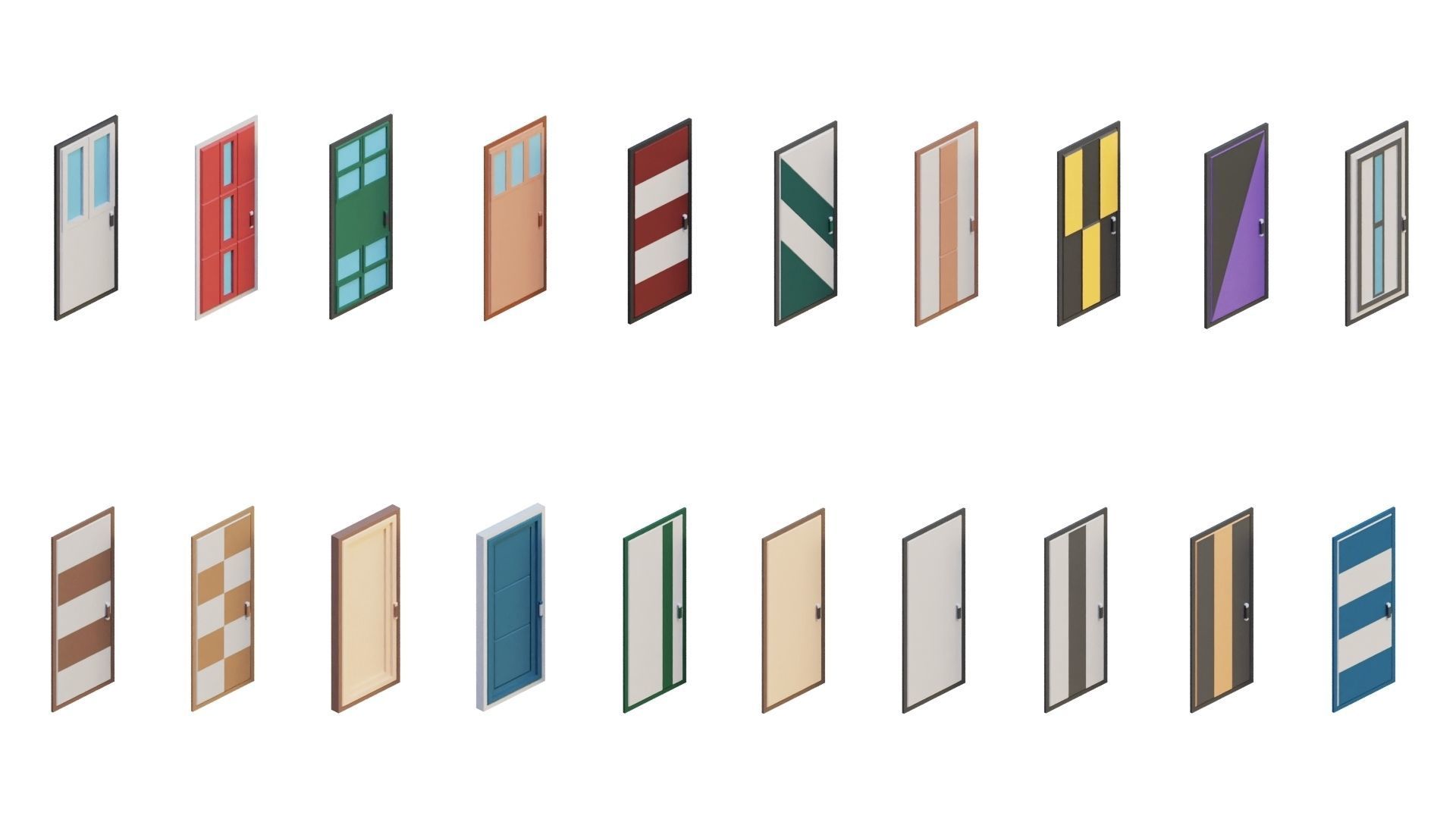 Low Poly Furniture - 1000 models collection interior Vol1-Vol2 Low-poly 3D model_20