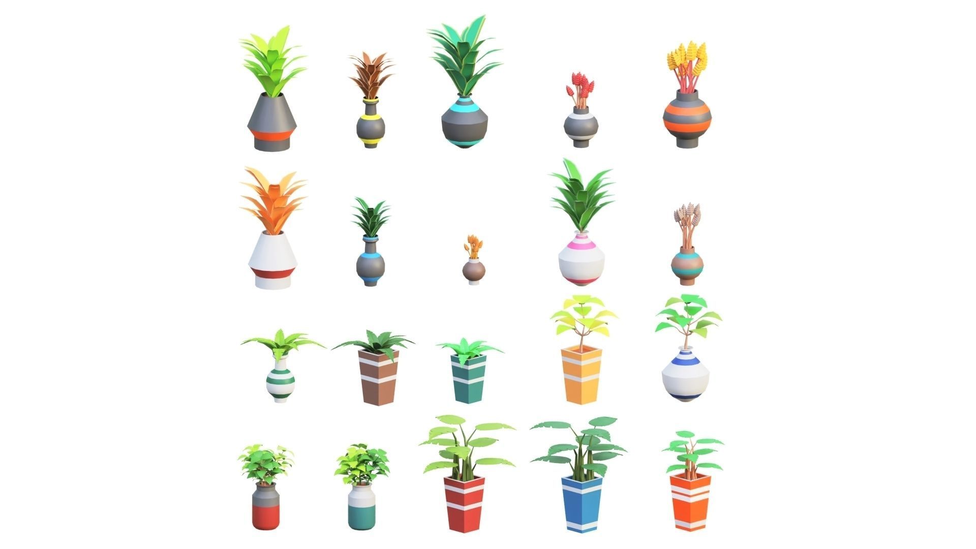 Low Poly Furniture - 1000 models collection interior Vol1-Vol2 Low-poly 3D model_41