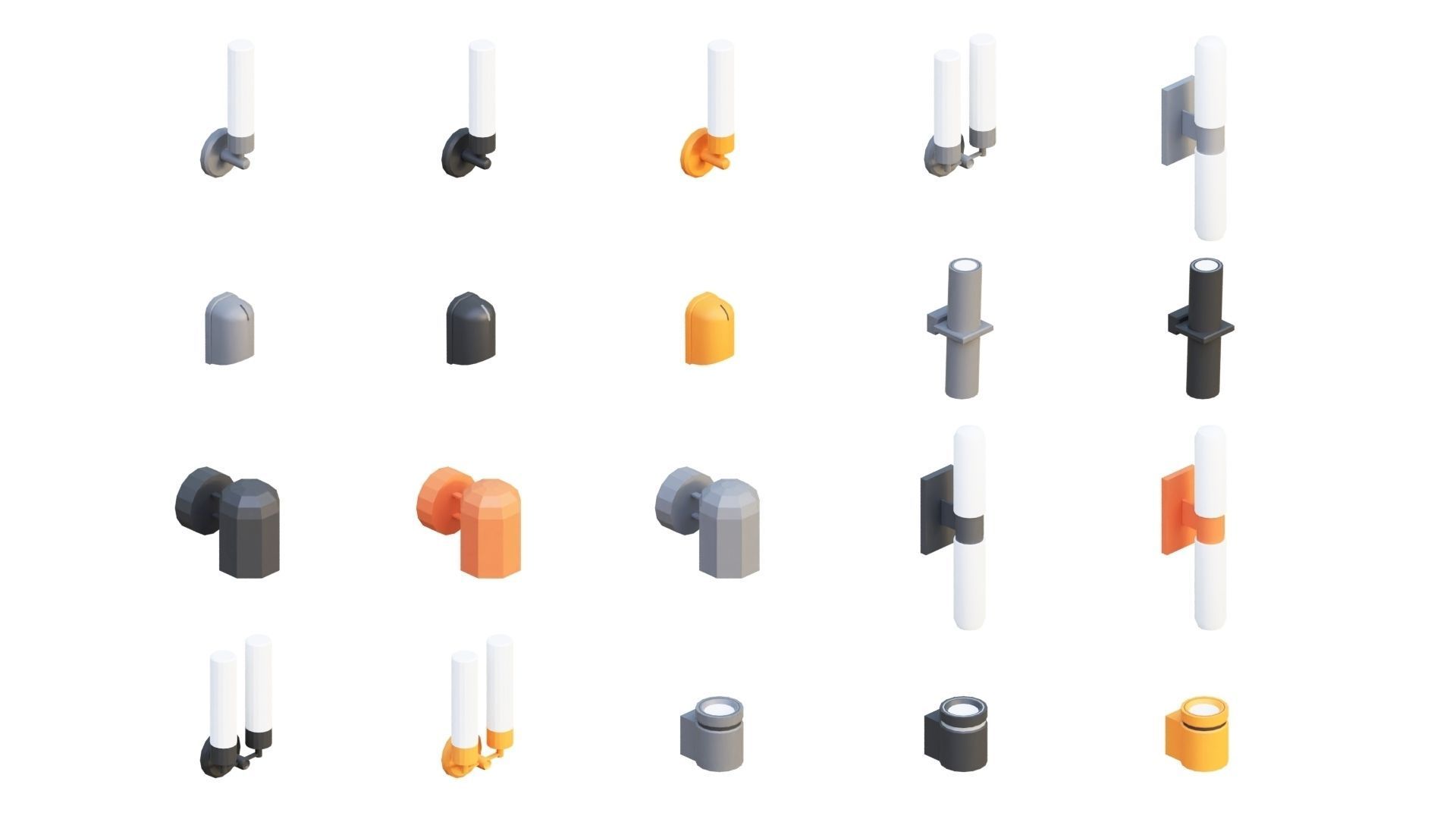 Low Poly Furniture - 1000 models collection interior Vol1-Vol2 Low-poly 3D model_51