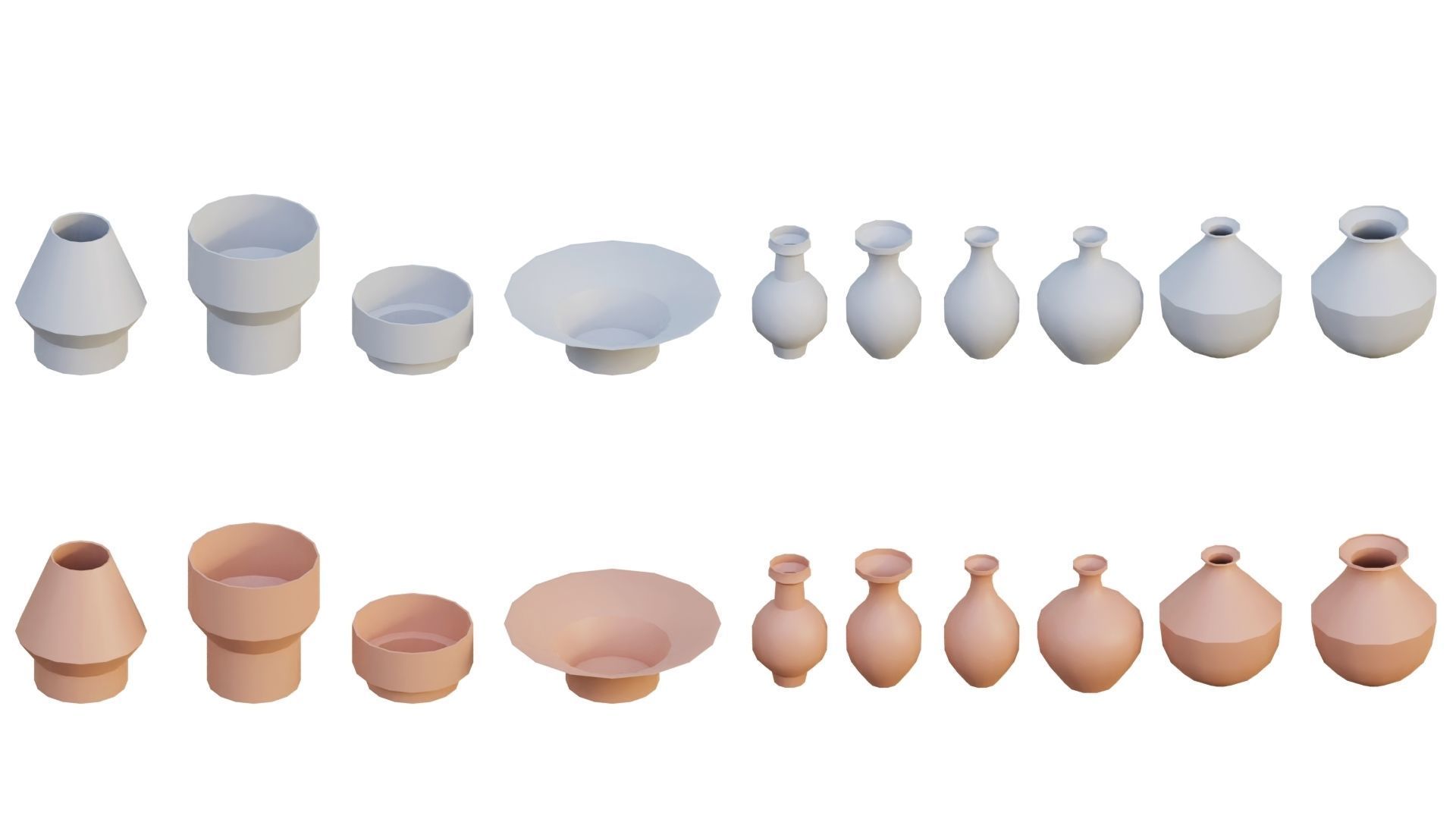 Low Poly Furniture - 1000 models collection interior Vol1-Vol2 Low-poly 3D model_34