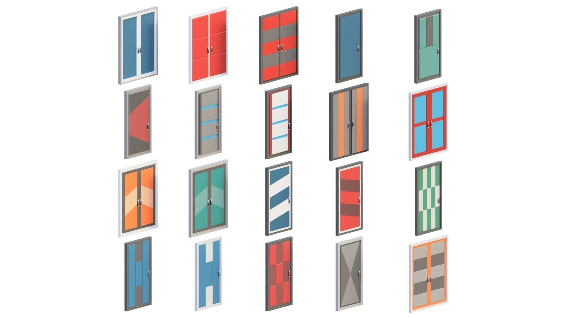 Low Poly Furniture - 1000 models collection interior Vol1-Vol2 Low-poly 3D model_44